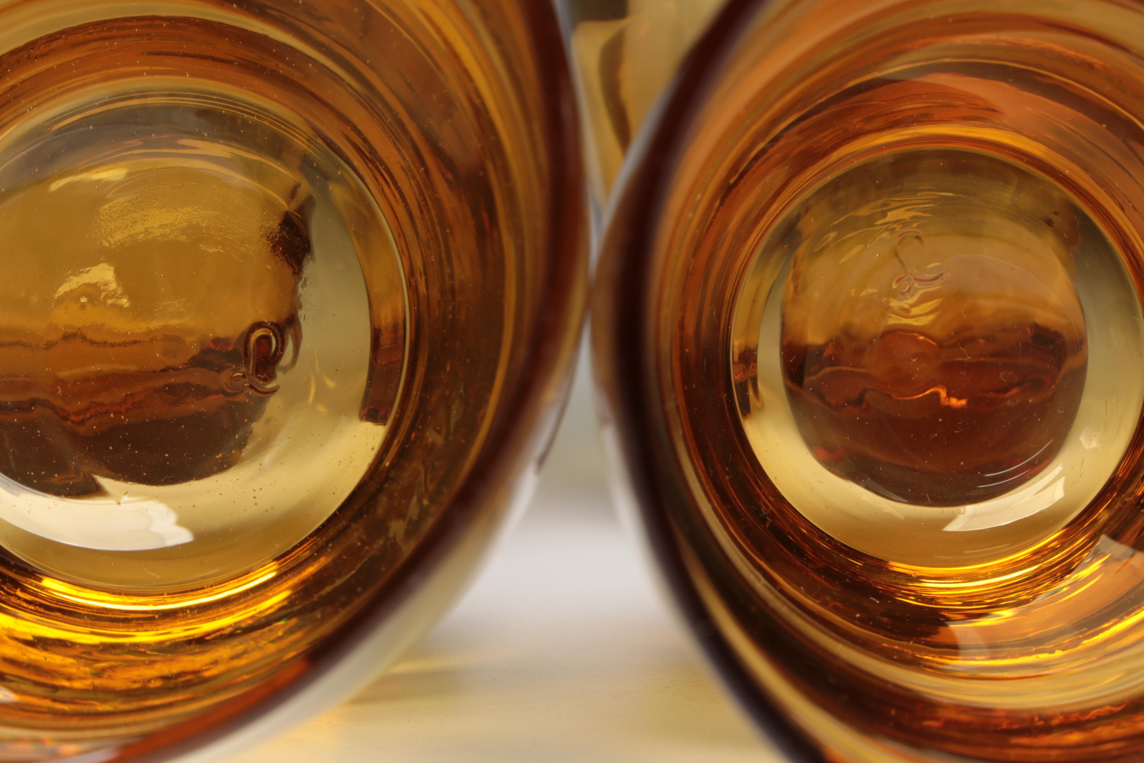 Libbey Glass "Ripple" Old Fashioned Glasses and Tumblers with Other Tableware