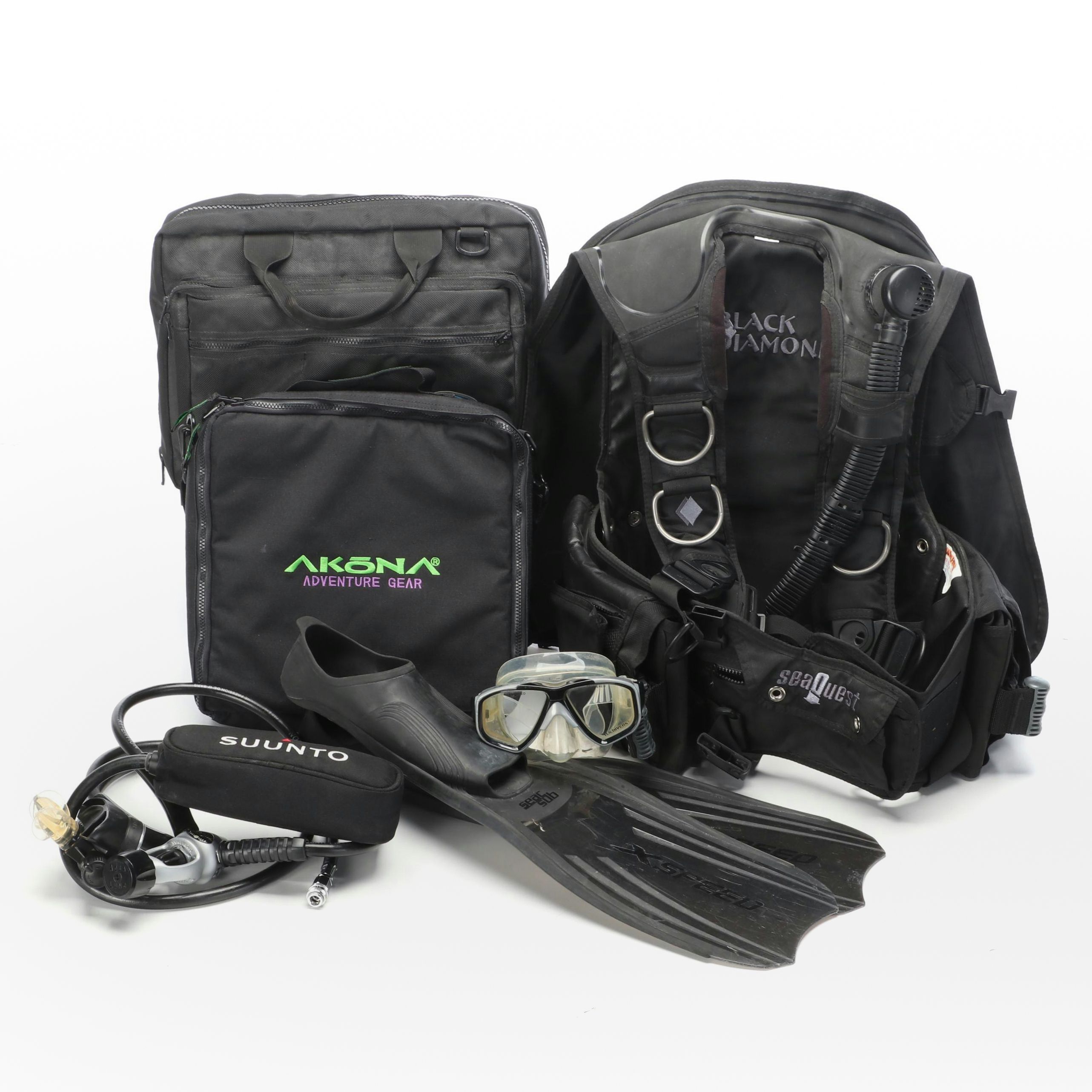 Seac Sub Flippers, Seaquest Scuba Pack, Suunto Dive Computer and More