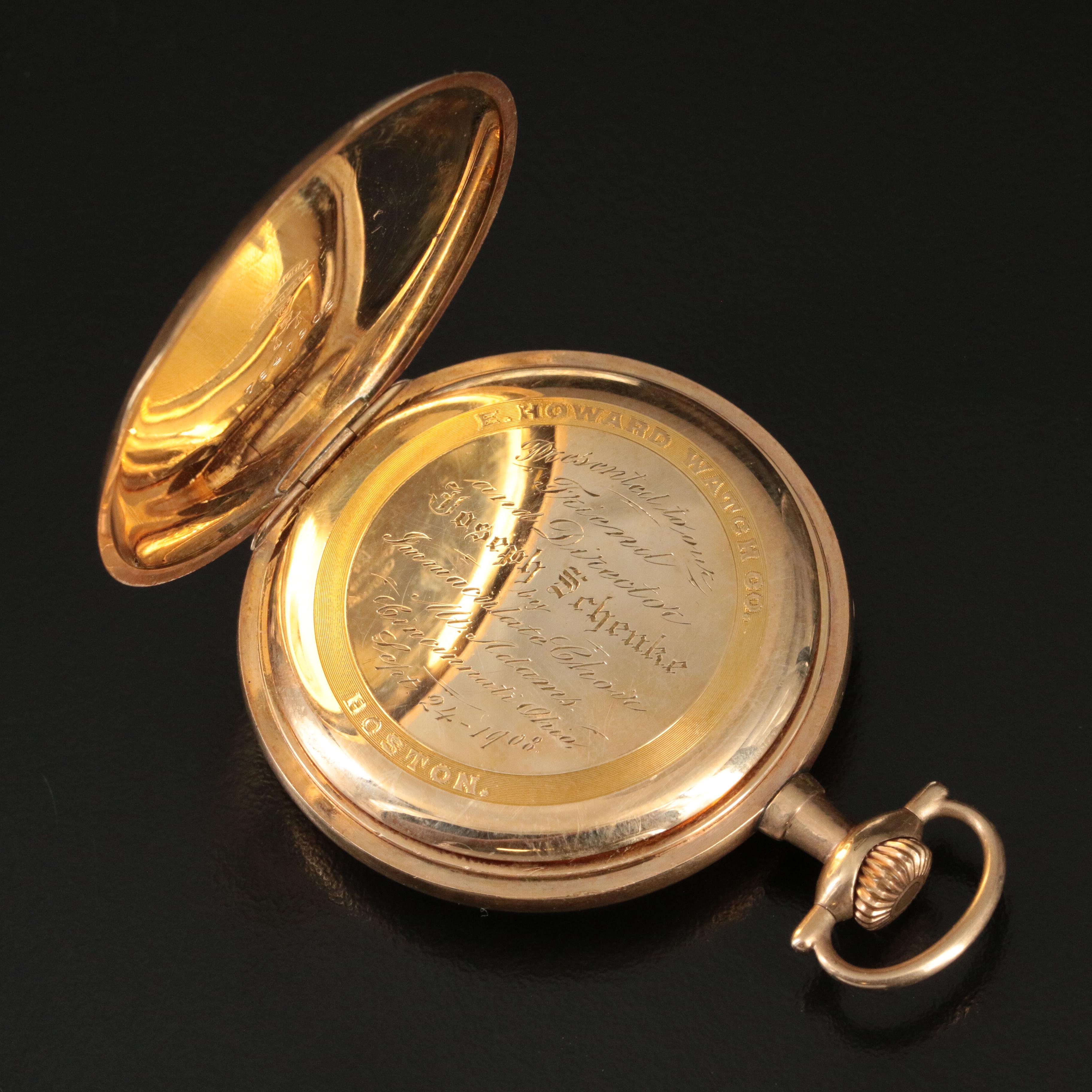Circa 1908 E. Howard Watch Co. Gold-Filled Presentation Pocket Watch