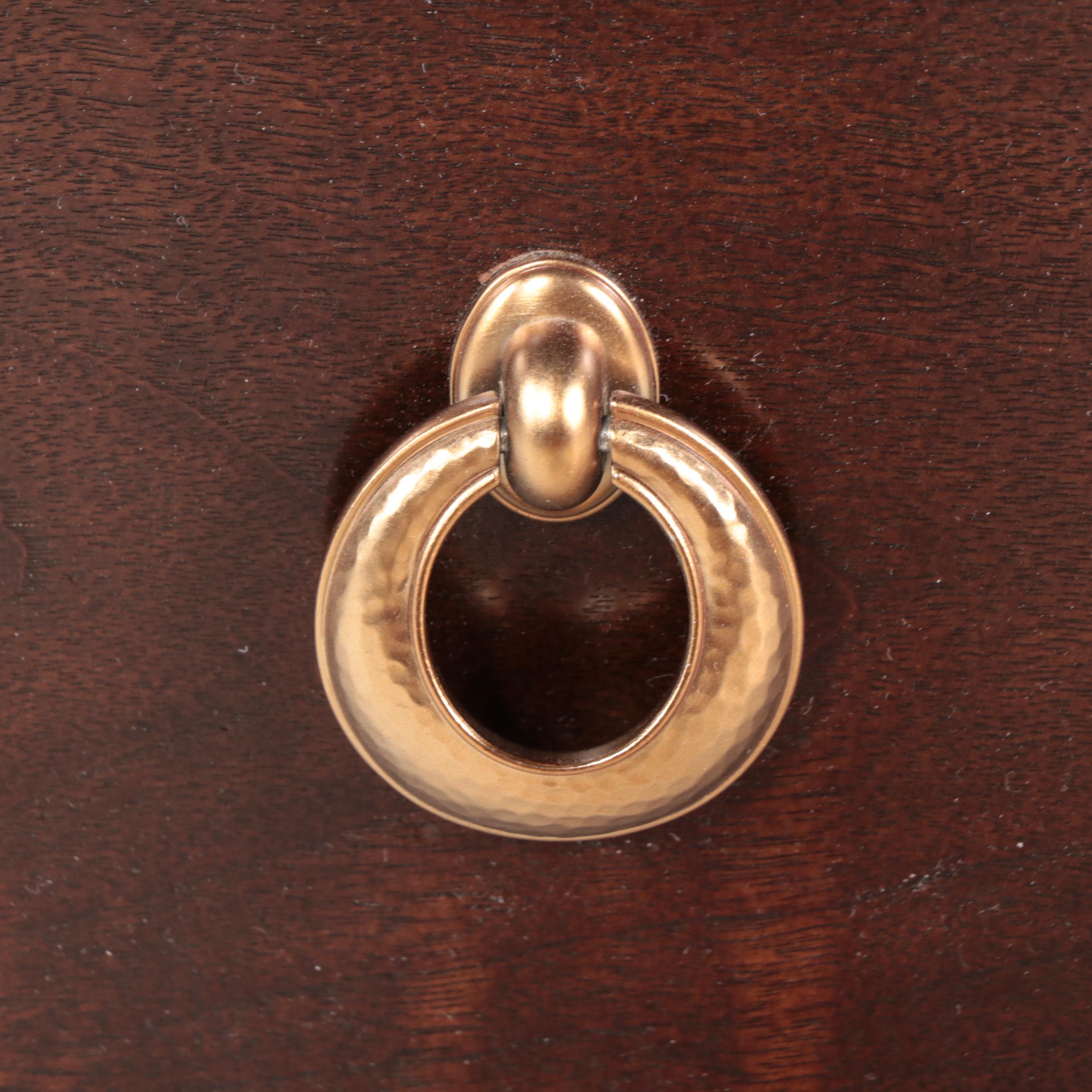 Pair of Thomasville Studio 455 Regency Style Mahogany Finish Bookshelves