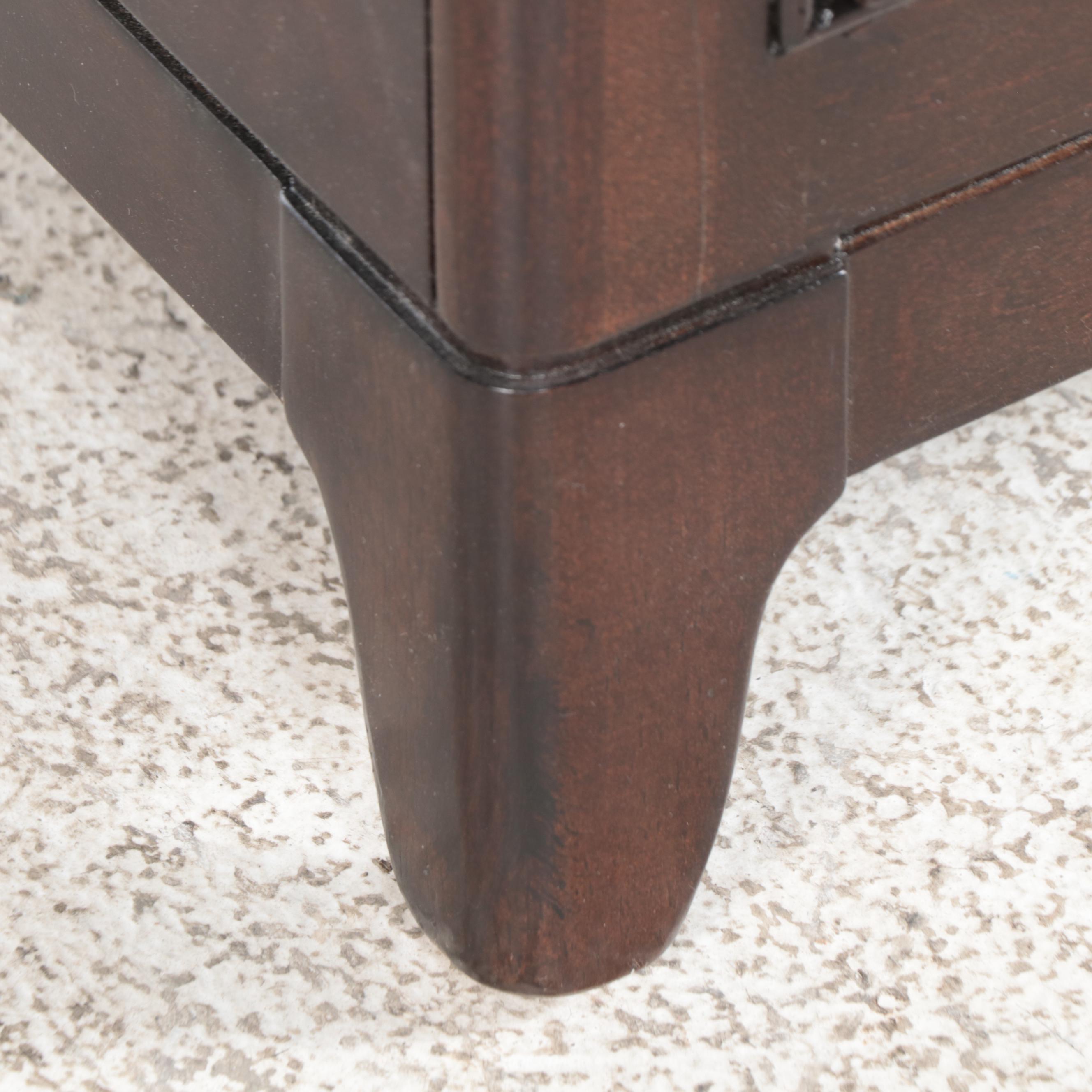 Pair of Thomasville Studio 455 Regency Style Mahogany Finish Bookshelves