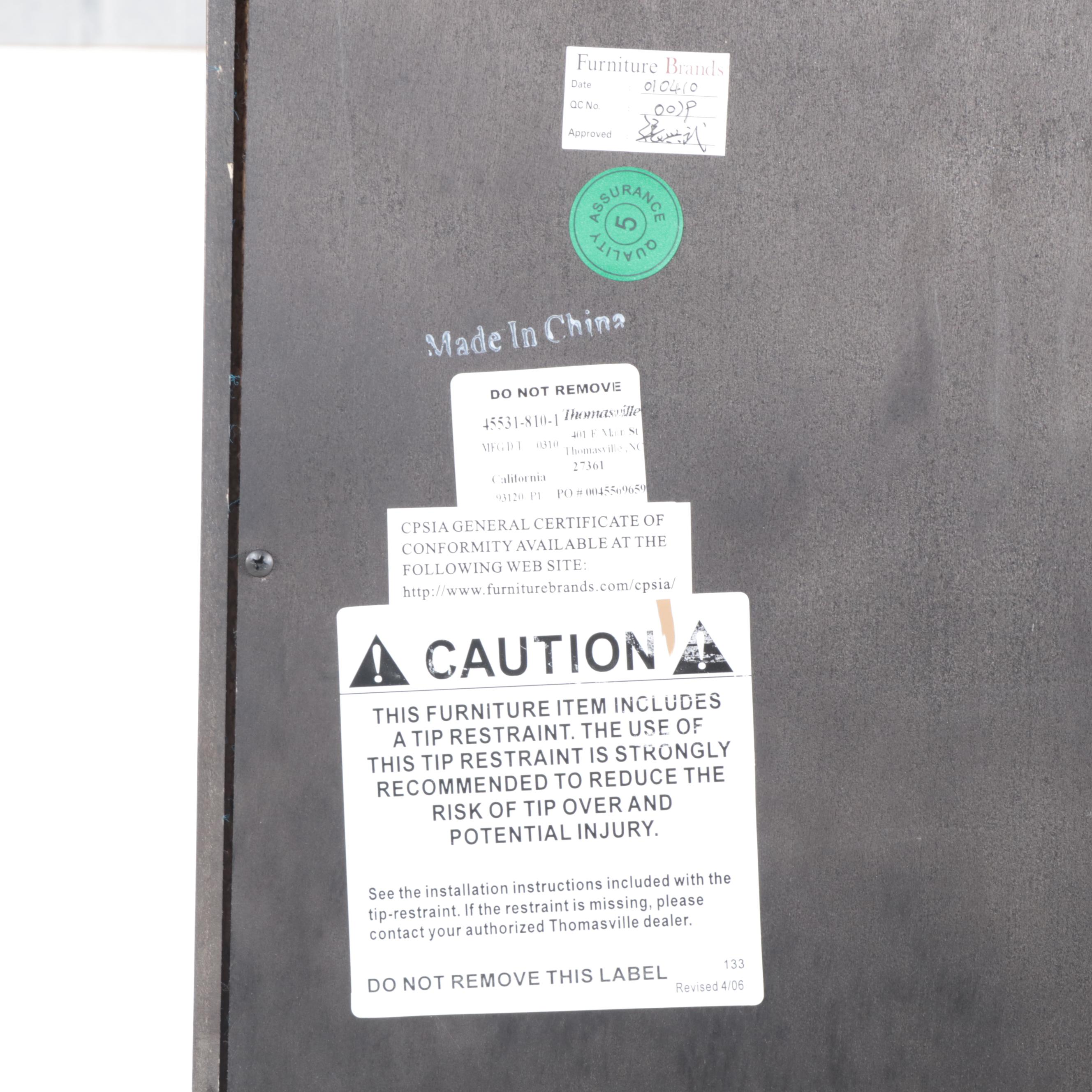 Pair of Thomasville Studio 455 Regency Style Mahogany Finish Bookshelves