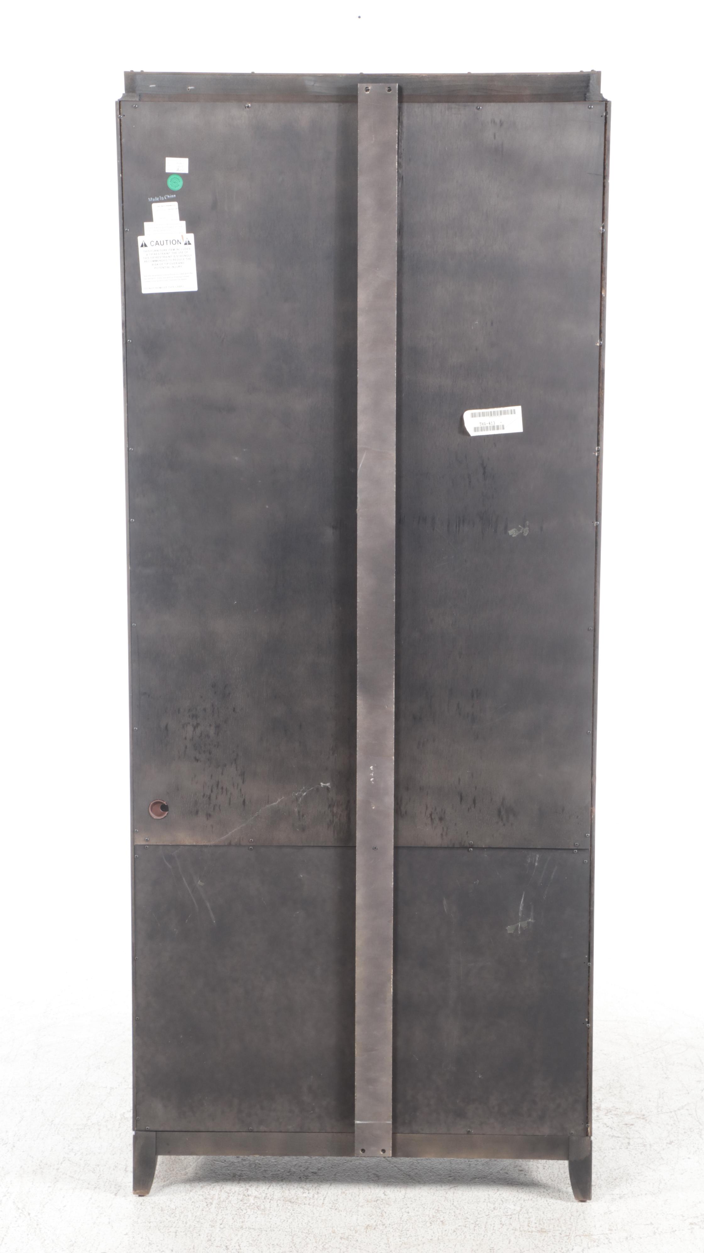 Pair of Thomasville Studio 455 Regency Style Mahogany Finish Bookshelves