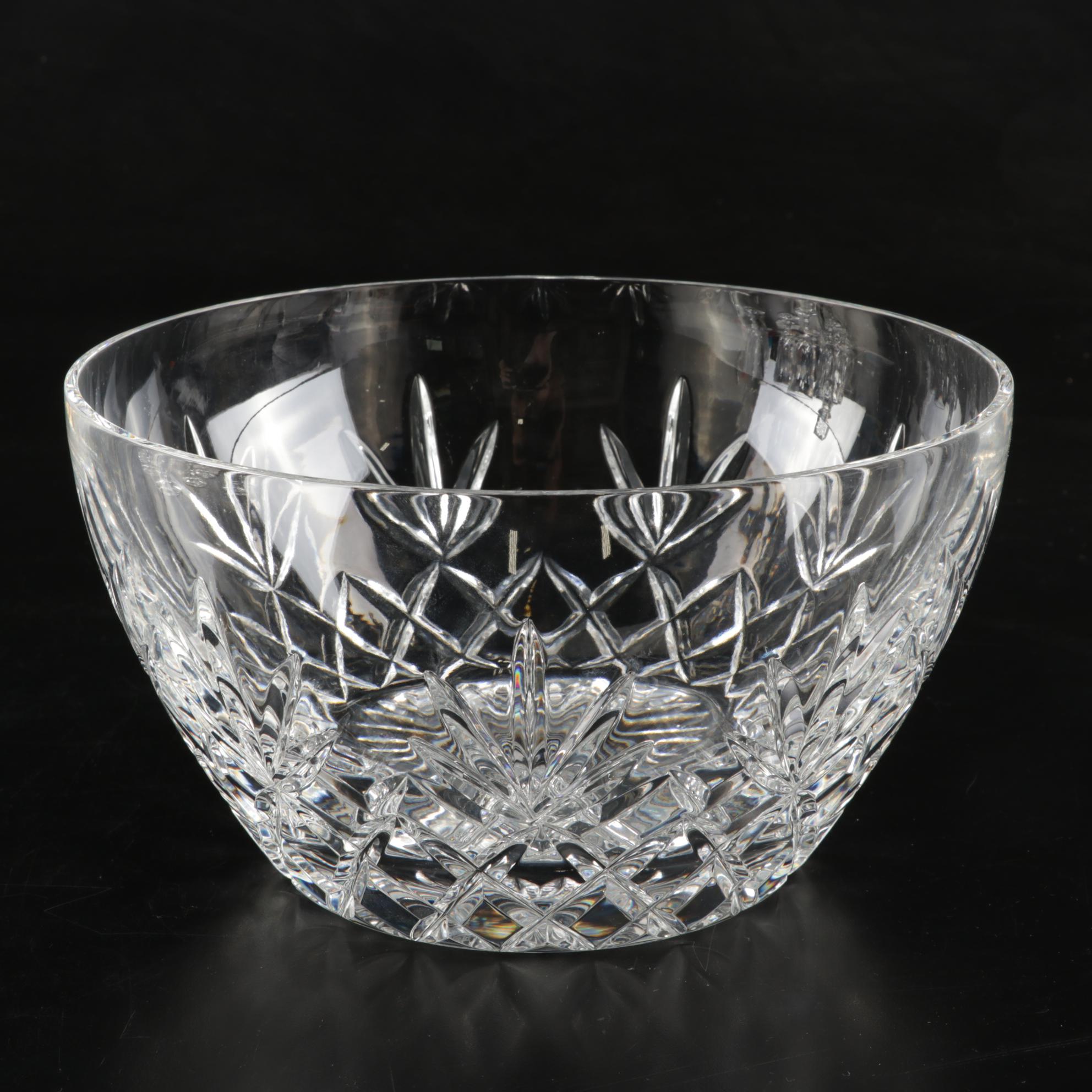 Lenox "Charleston" Crystal Bowl, Royal "Shannon" Wine Stems And Crystal Decanter