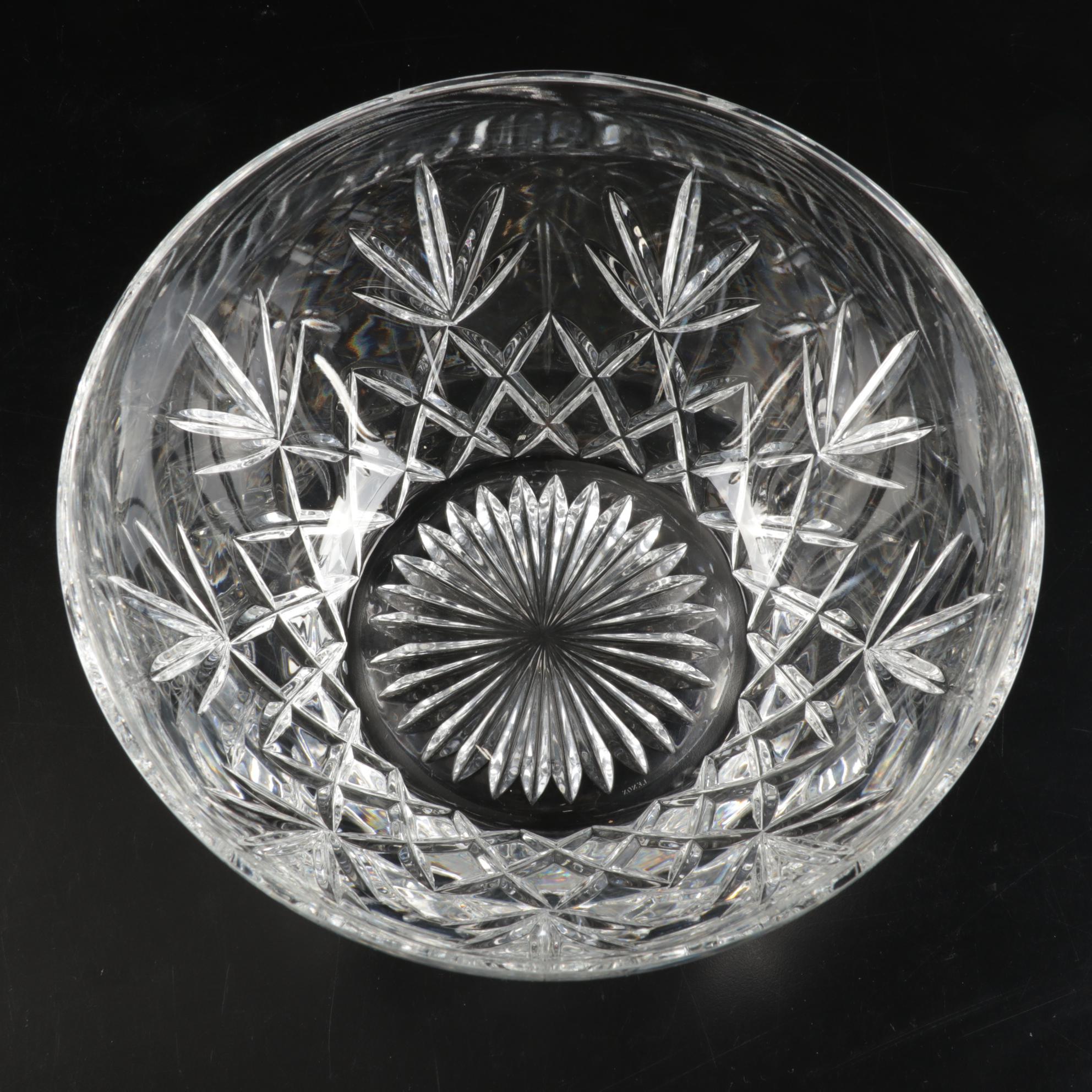Lenox "Charleston" Crystal Bowl, Royal "Shannon" Wine Stems And Crystal Decanter