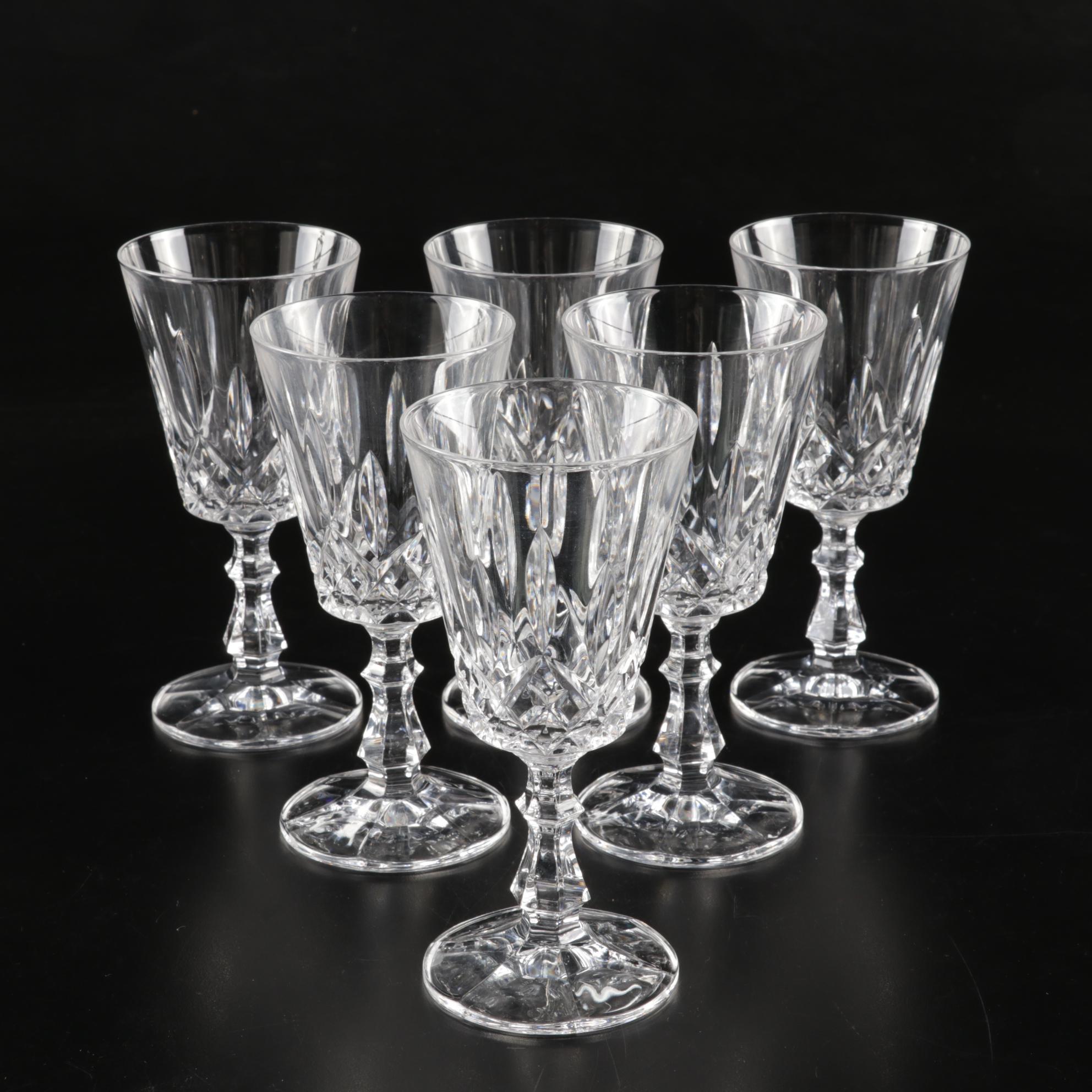 Lenox "Charleston" Crystal Bowl, Royal "Shannon" Wine Stems And Crystal Decanter