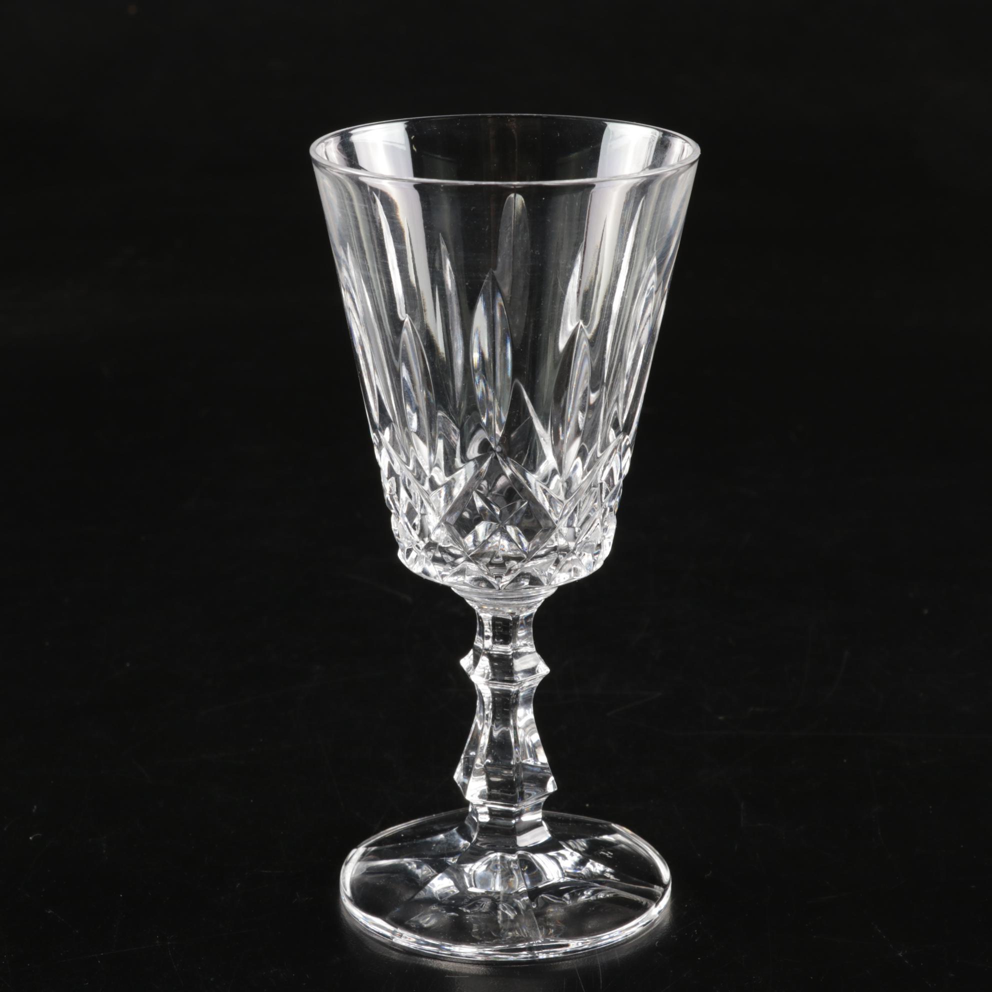 Lenox "Charleston" Crystal Bowl, Royal "Shannon" Wine Stems And Crystal Decanter