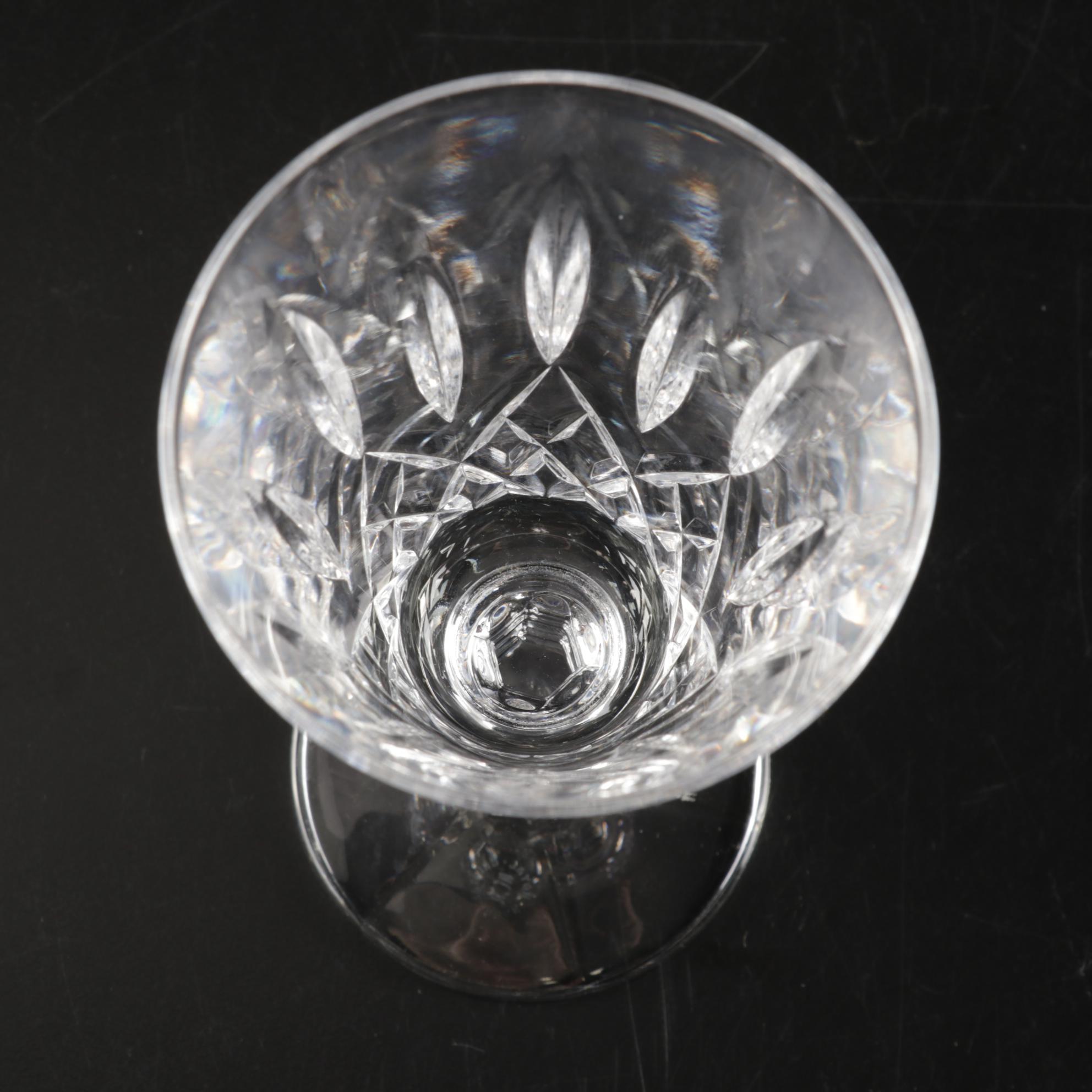 Lenox "Charleston" Crystal Bowl, Royal "Shannon" Wine Stems And Crystal Decanter