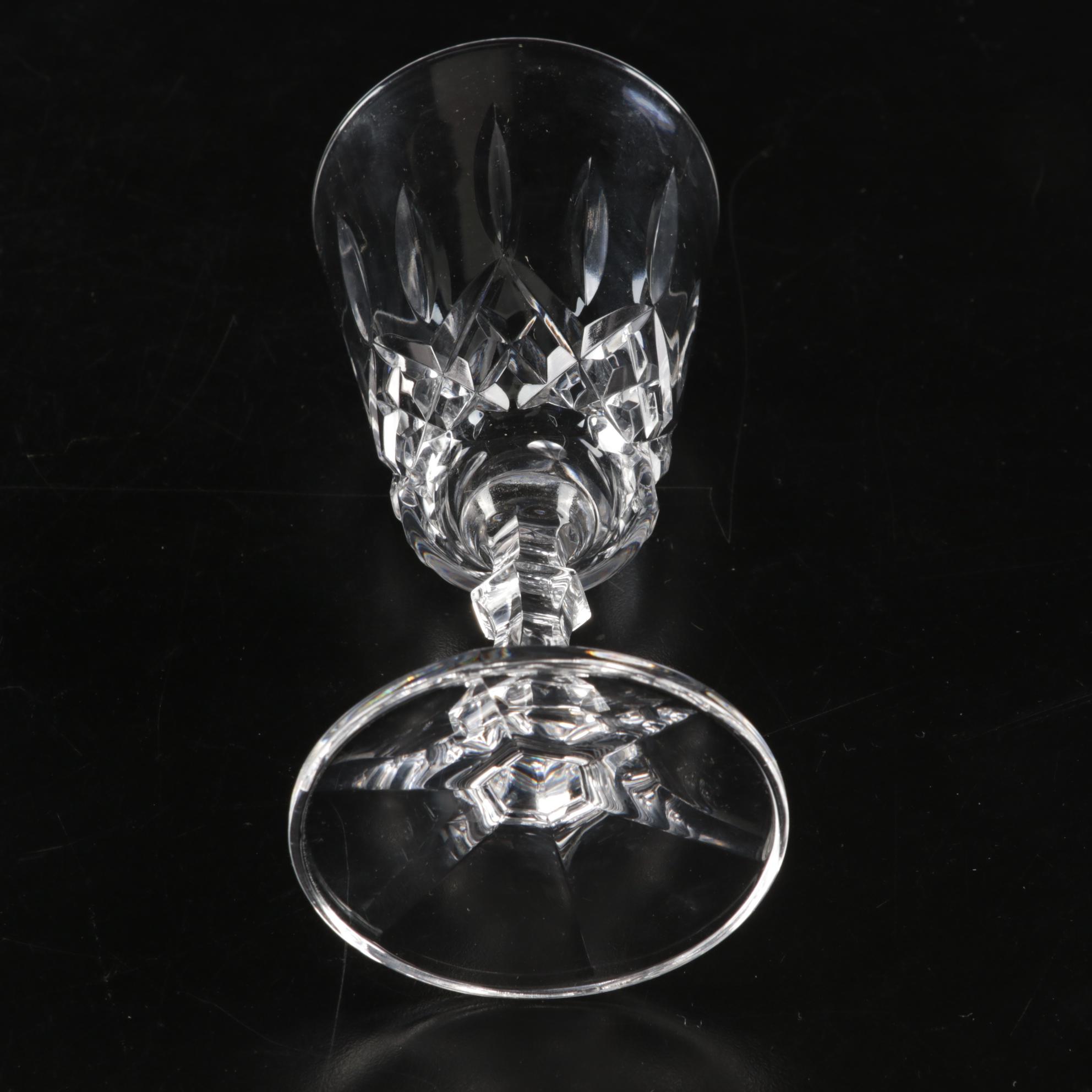 Lenox "Charleston" Crystal Bowl, Royal "Shannon" Wine Stems And Crystal Decanter