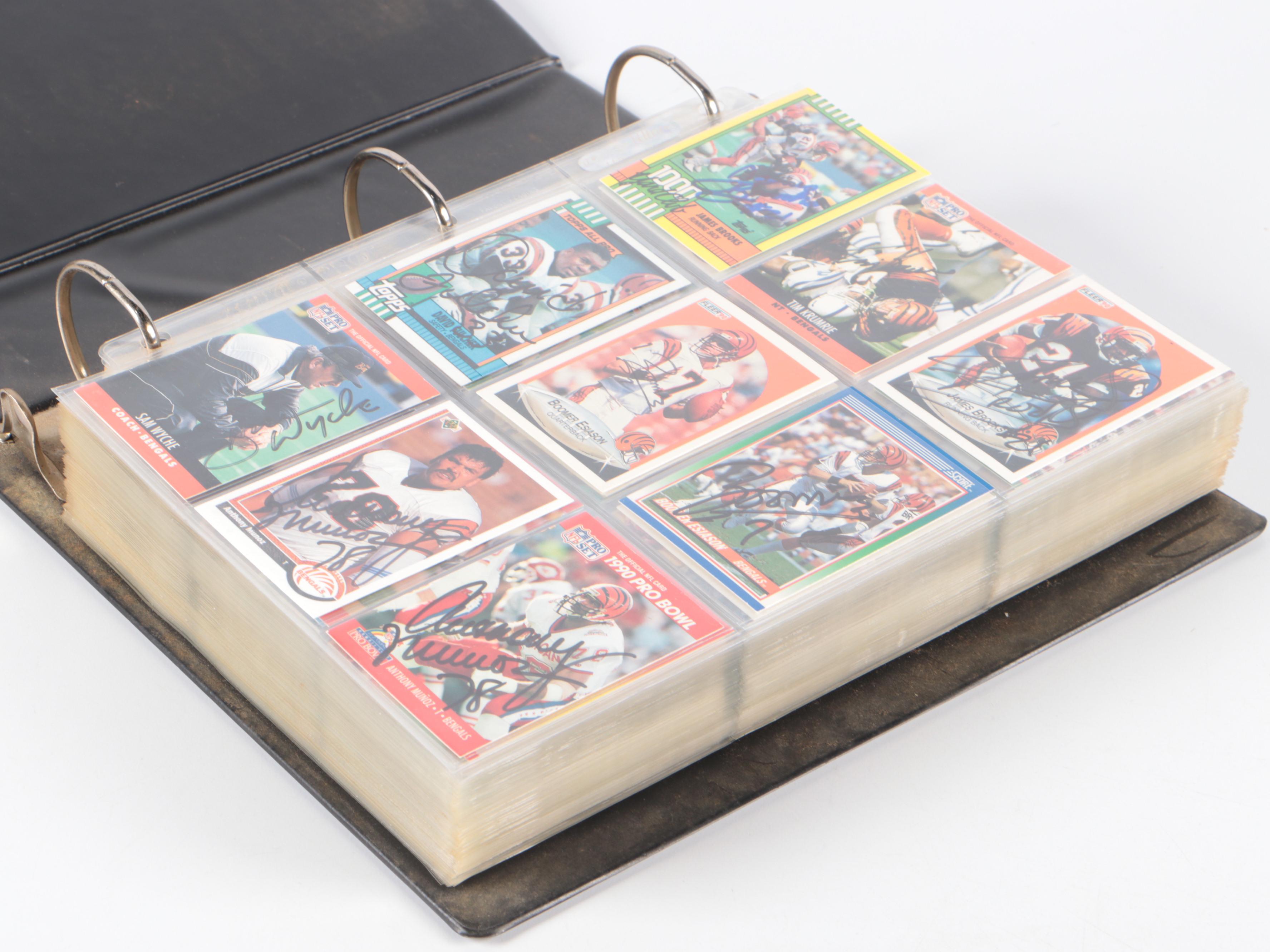 Cincinnati Bengals Signed with Other Football Cards, Late 20th Century