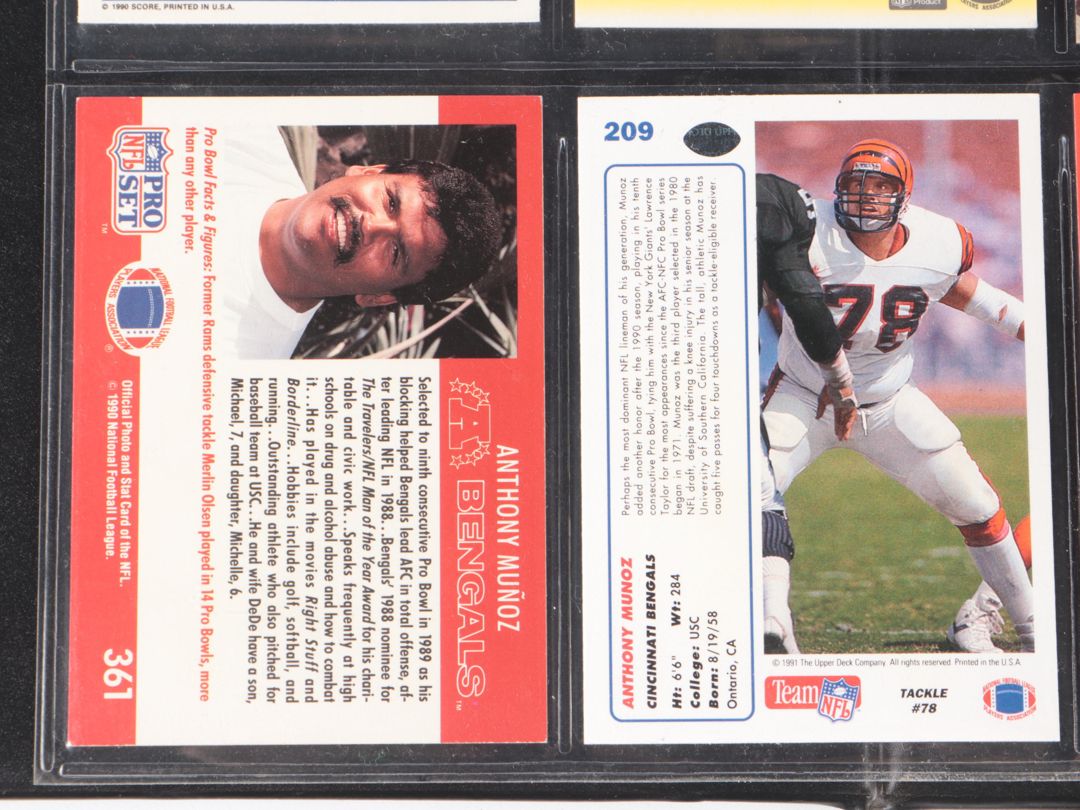 Cincinnati Bengals Signed with Other Football Cards, Late 20th Century