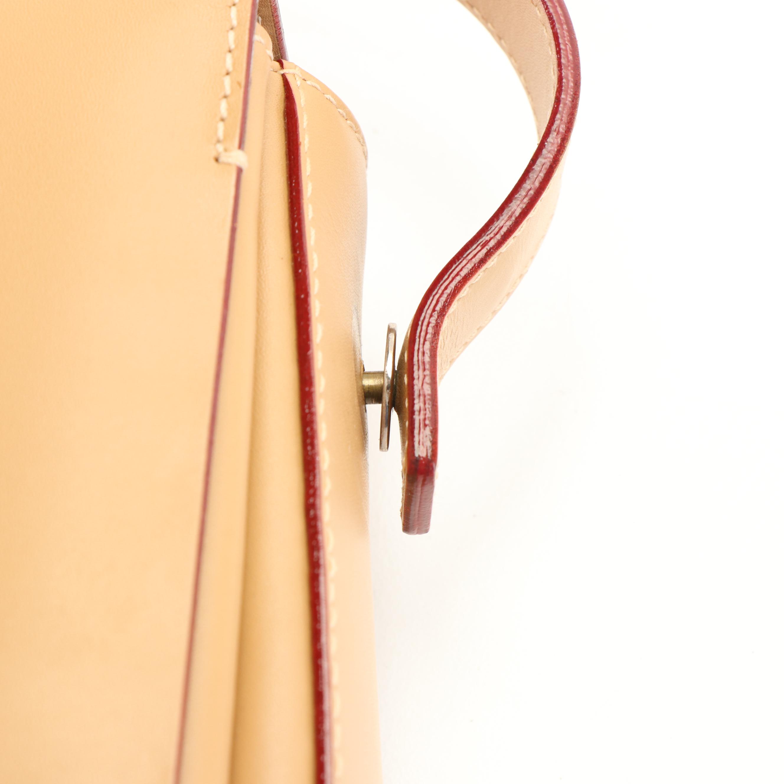 Etienne Aigner Light Brown Leather Box Shoulder Bag