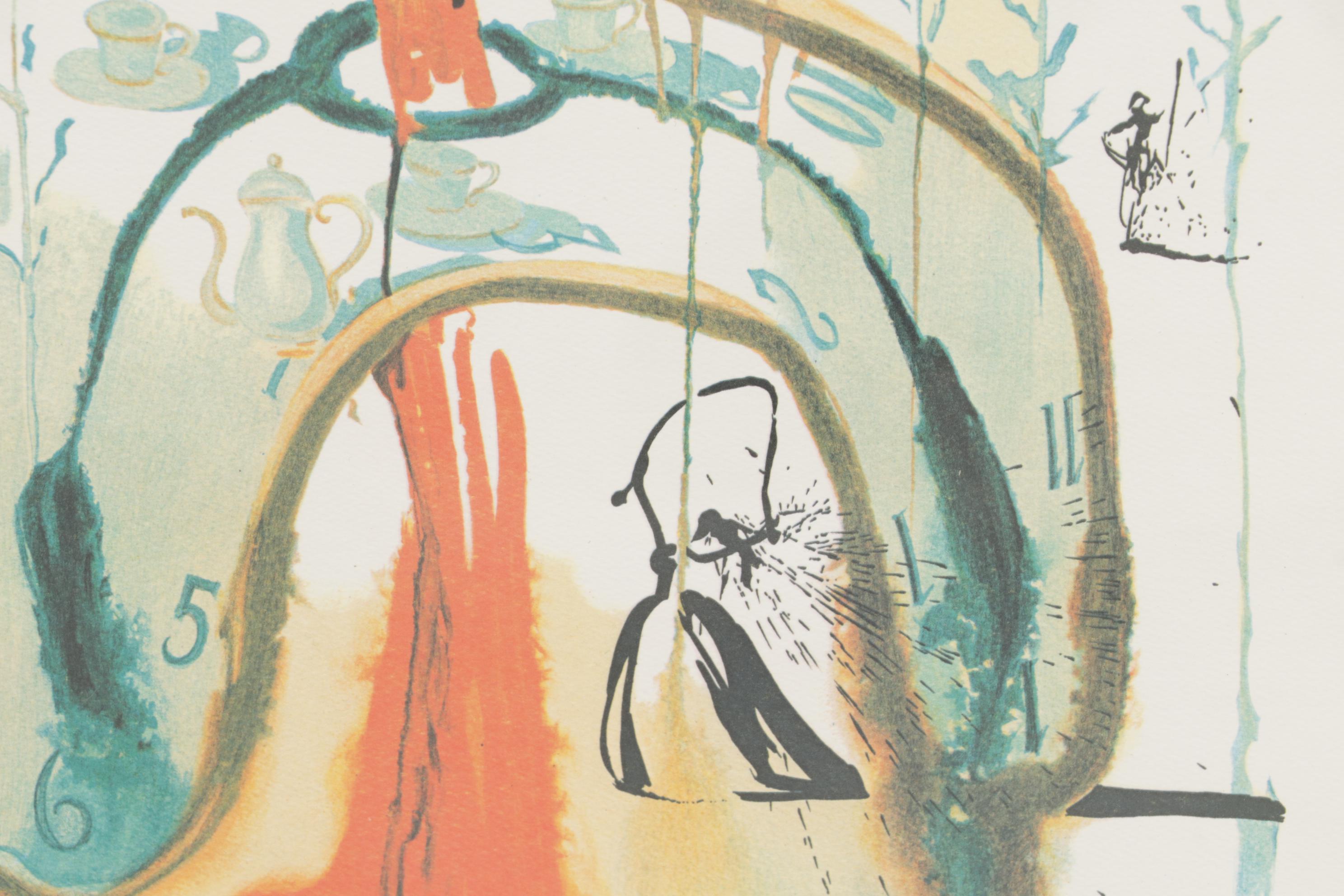 Salvador Dalí Color Lithograph "A Mad Tea Party," 1969