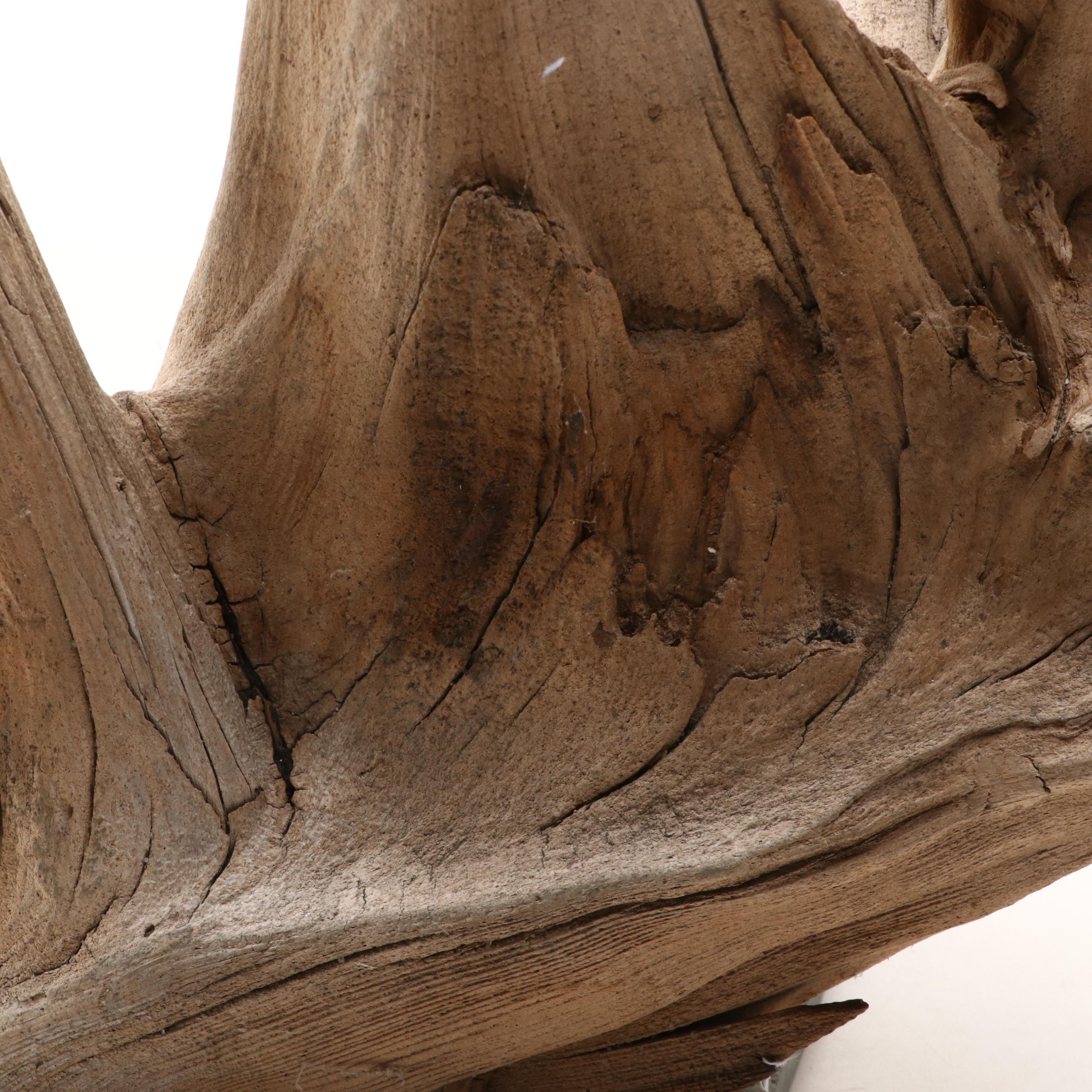 Driftwood Sculptures on Metal Stands