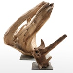 Driftwood Sculptures on Metal Stands