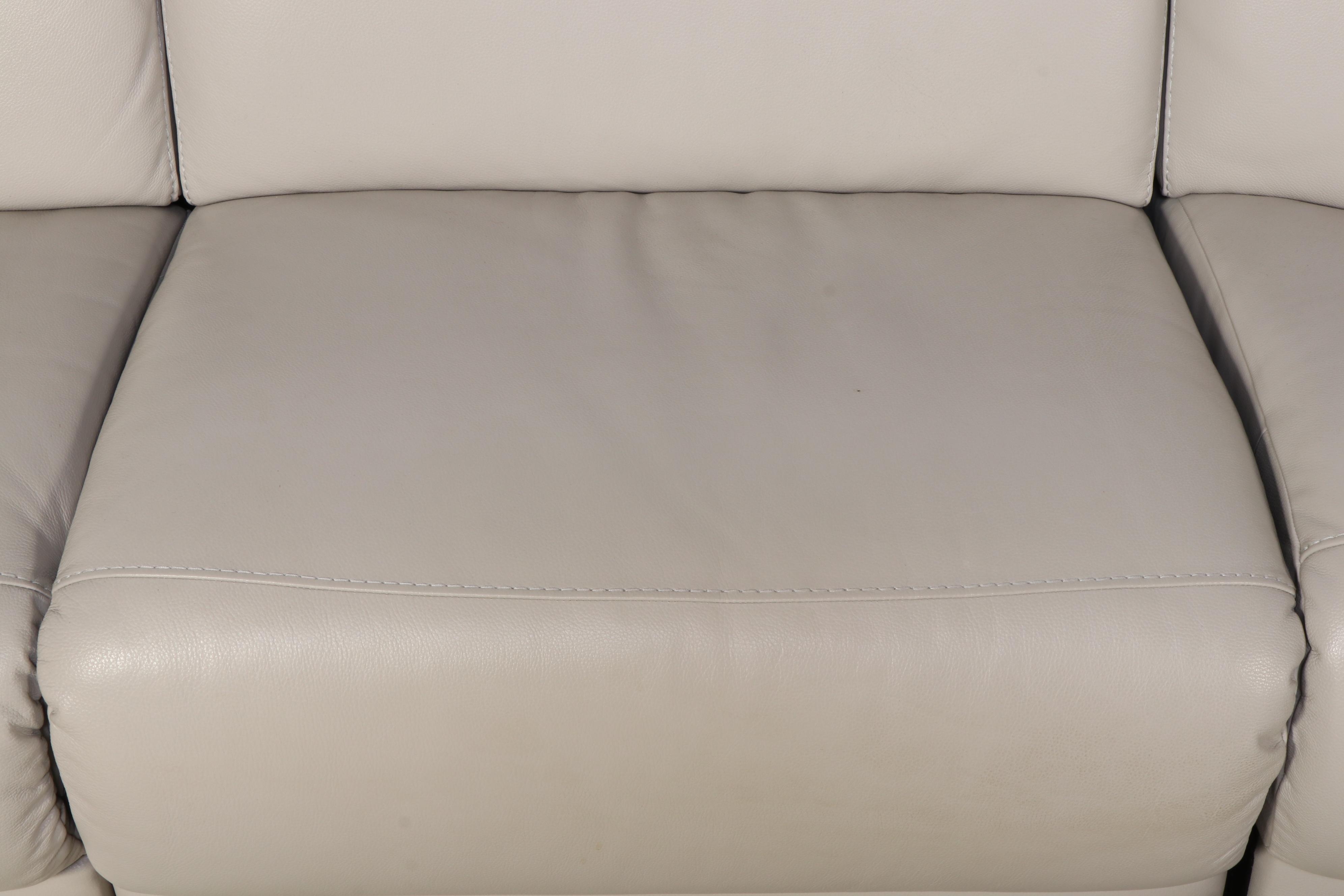 Natuzzi Leather Power Reclining Sectional Sofa