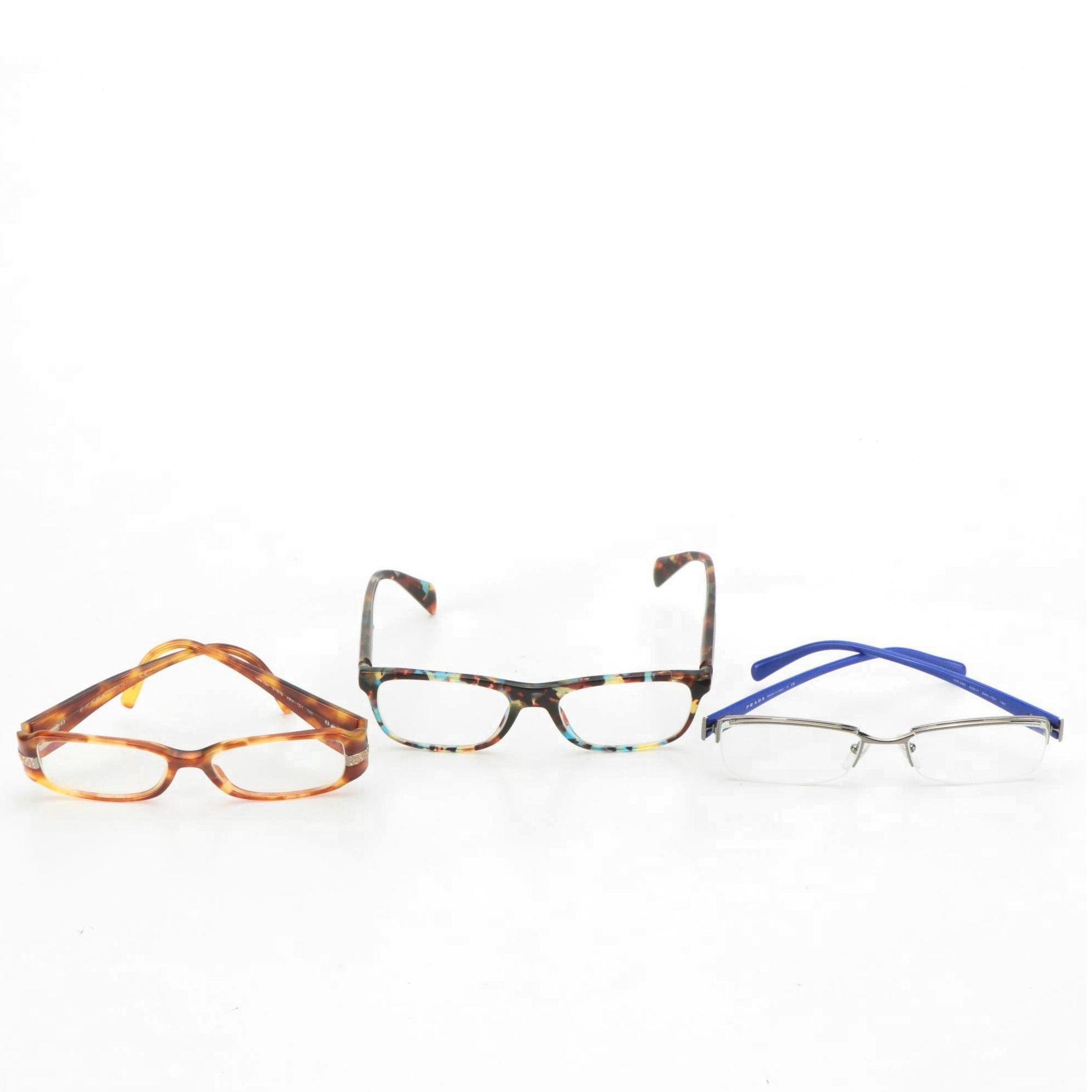 Prada VPR 19P, 19H, and 53N Prescription Eyeglasses with Cases