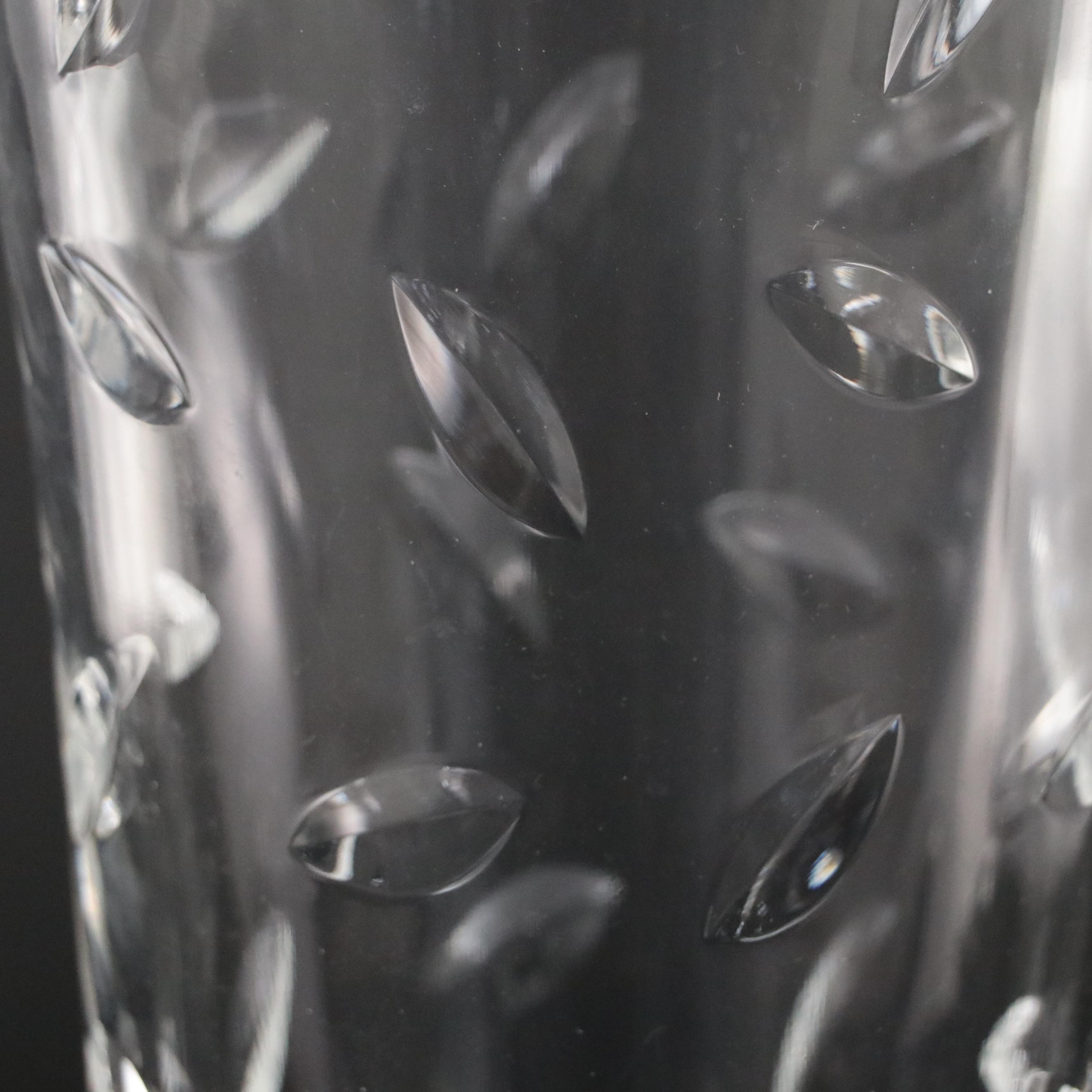 Tiffany & Co. Leaf Motif Cut Crystal Vase