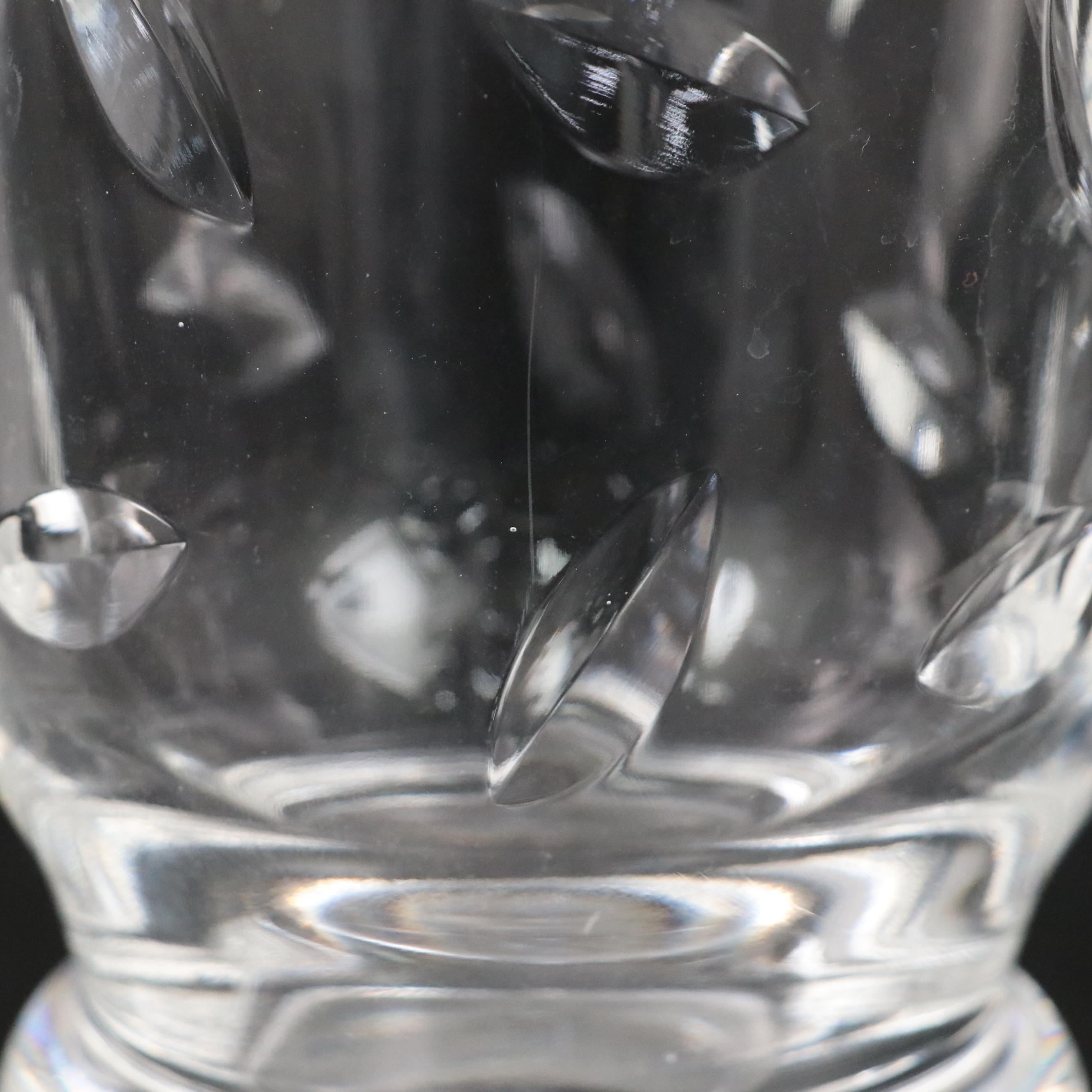 Tiffany & Co. Leaf Motif Cut Crystal Vase