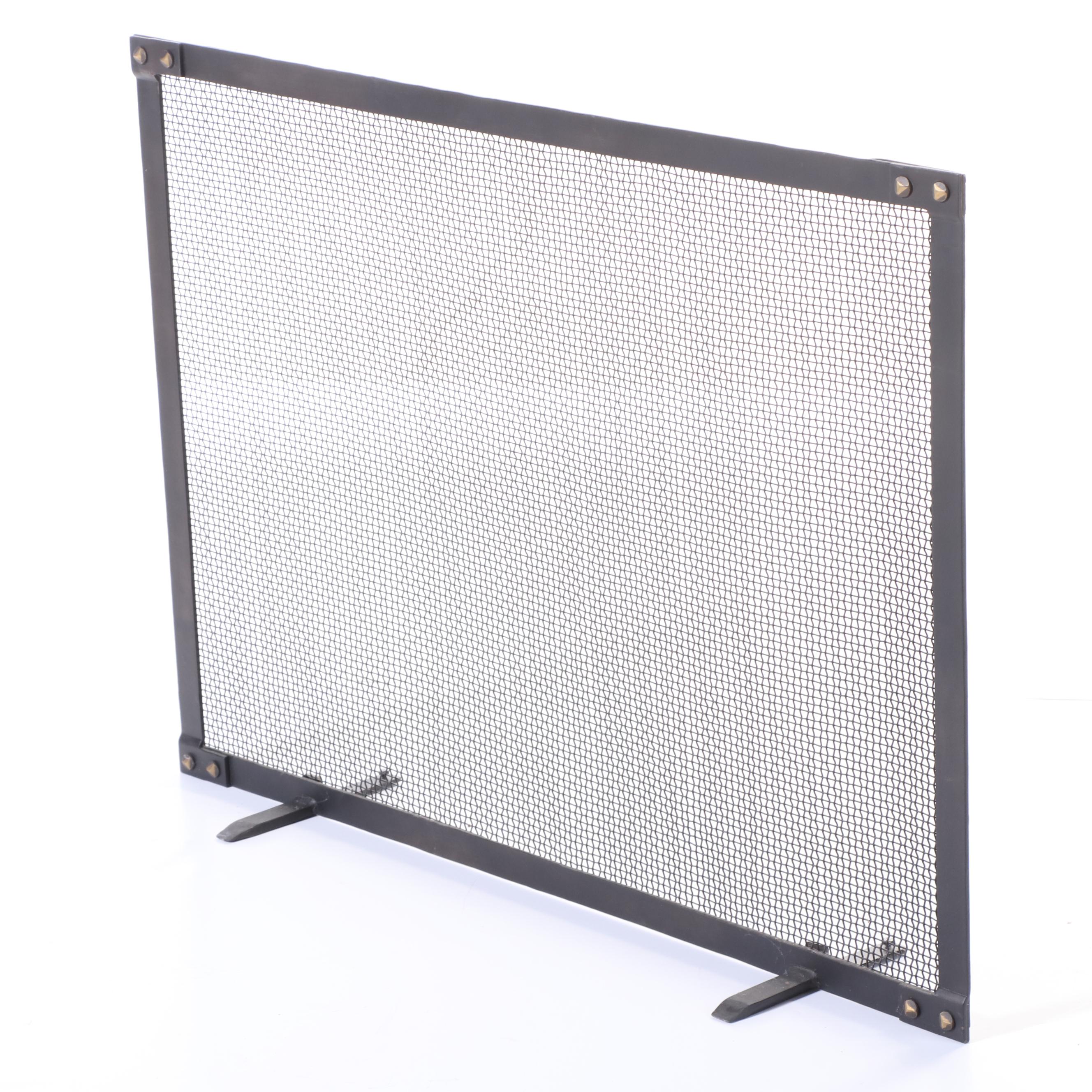 Restoration Hardware Metal Mesh Fireplace Screen