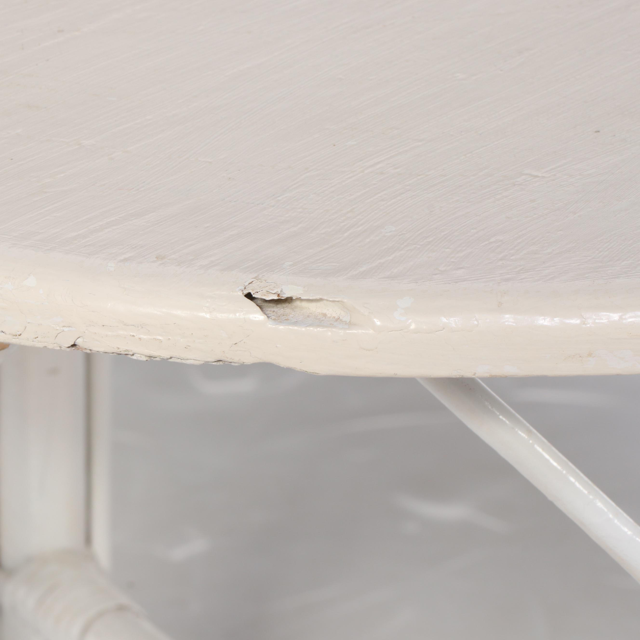 Hollywood Regency Painted Bentwood Table with Bench and Chair