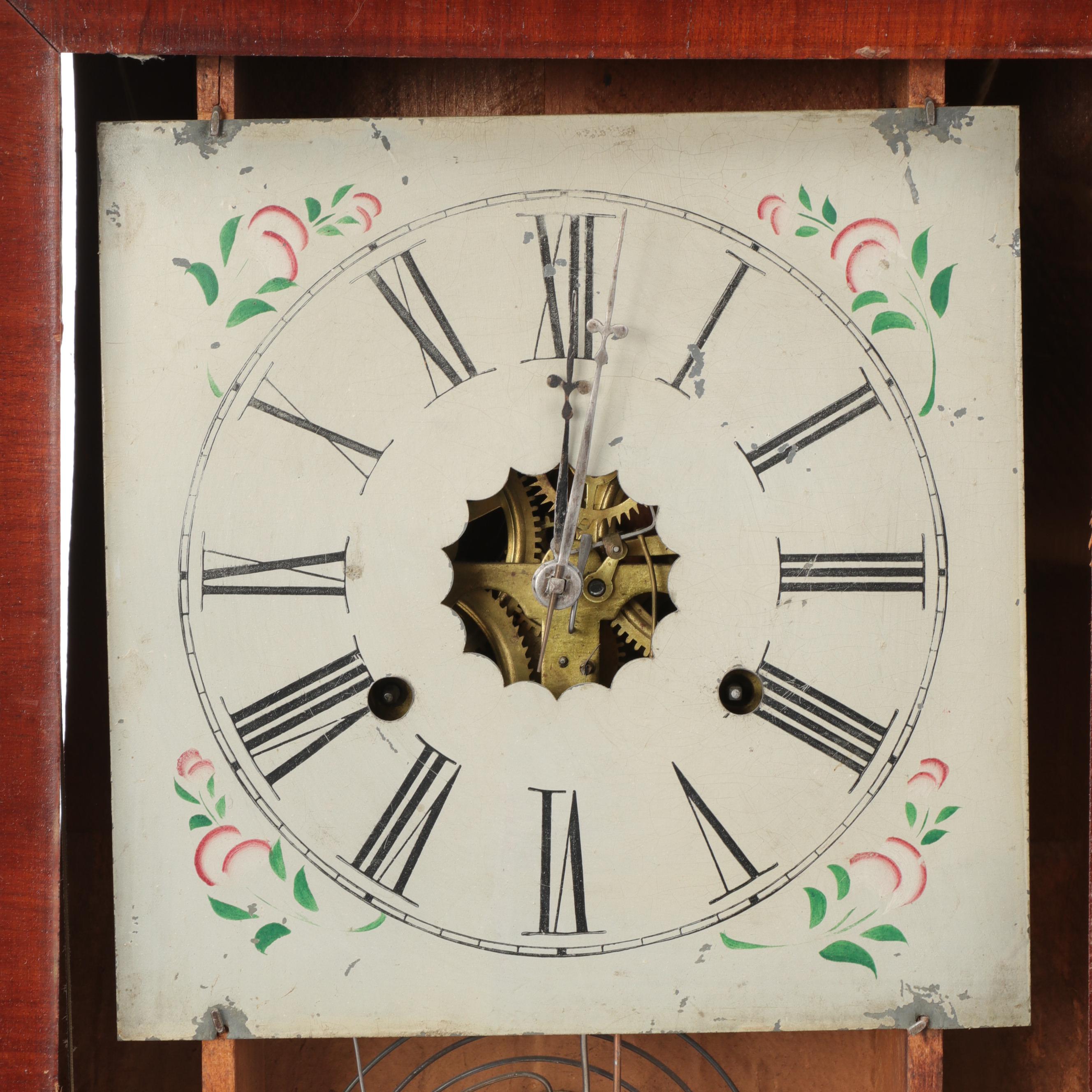 Forestville Clock Co. Mahogany Ogee Frame Wall Clock, Late 19th Century