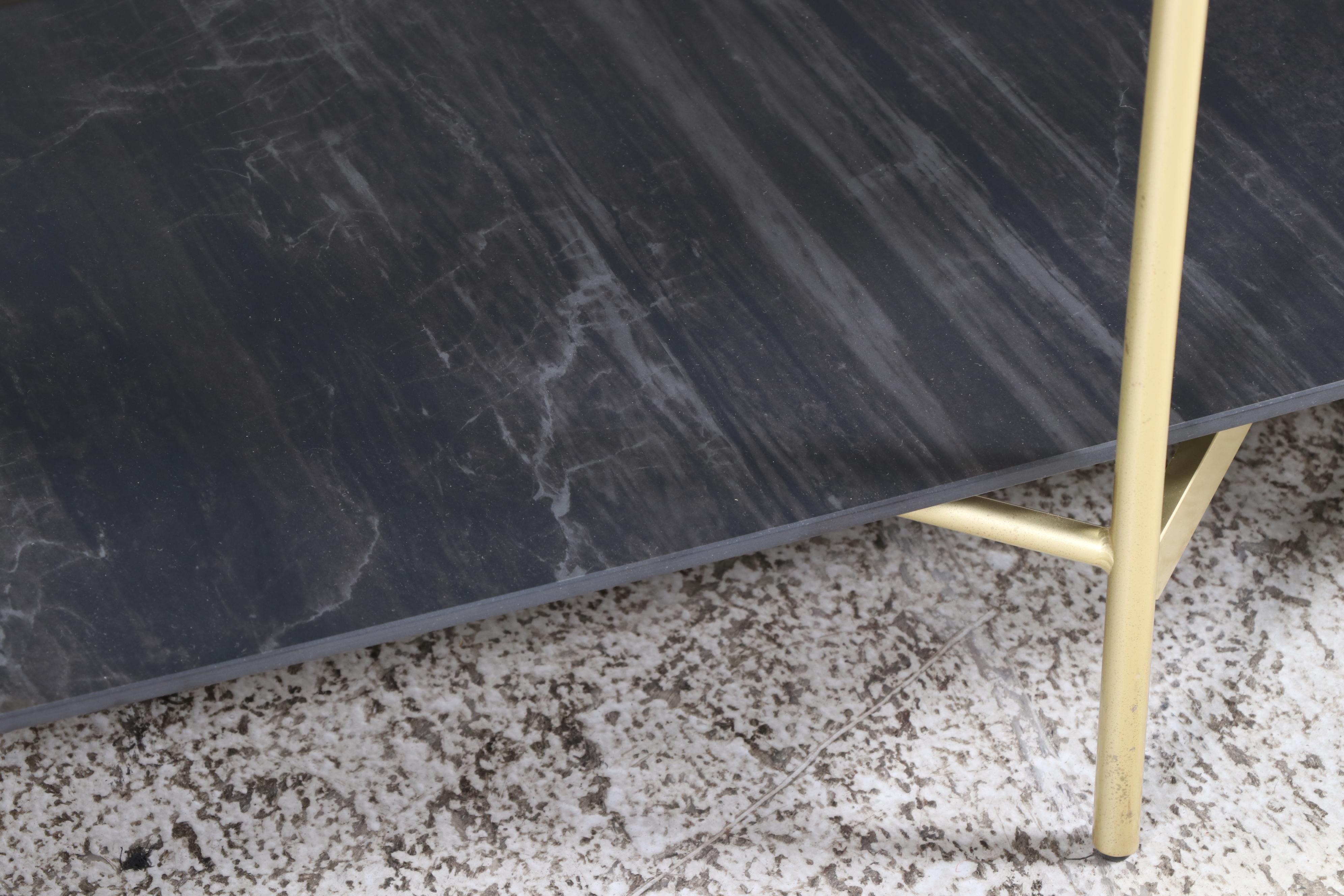 Ligne Roset Clyde Glass and Steel Low Coffee Table