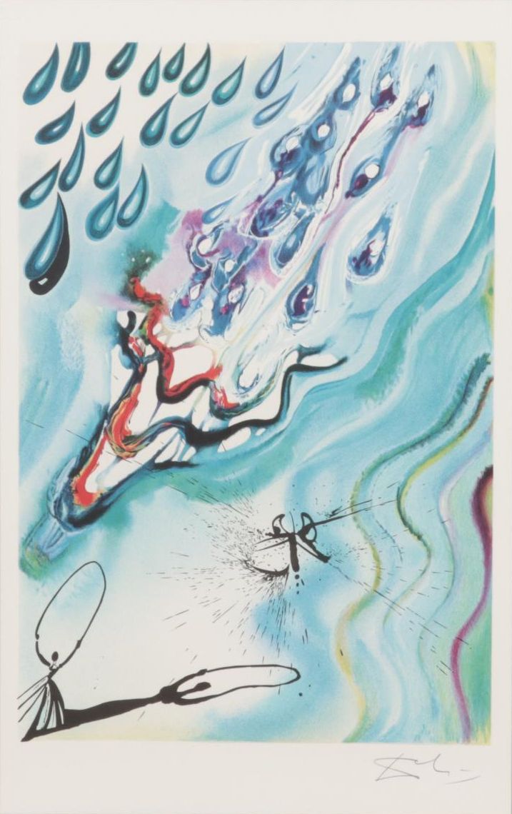 Salvador Dalí Color Lithograph "The Pool of Tears," 1969