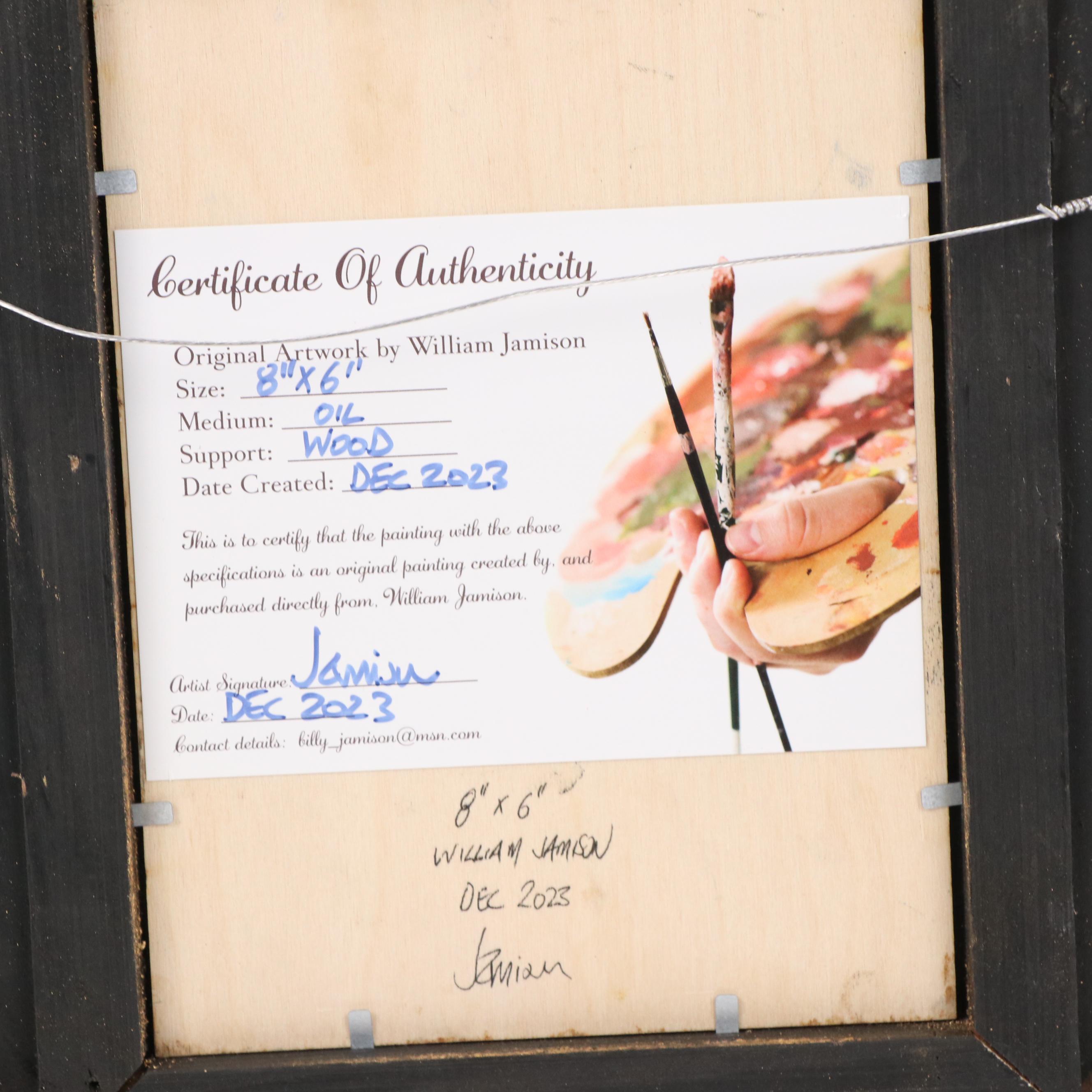 William Jamison Oil Still Life of Irish Whiskey, 2023