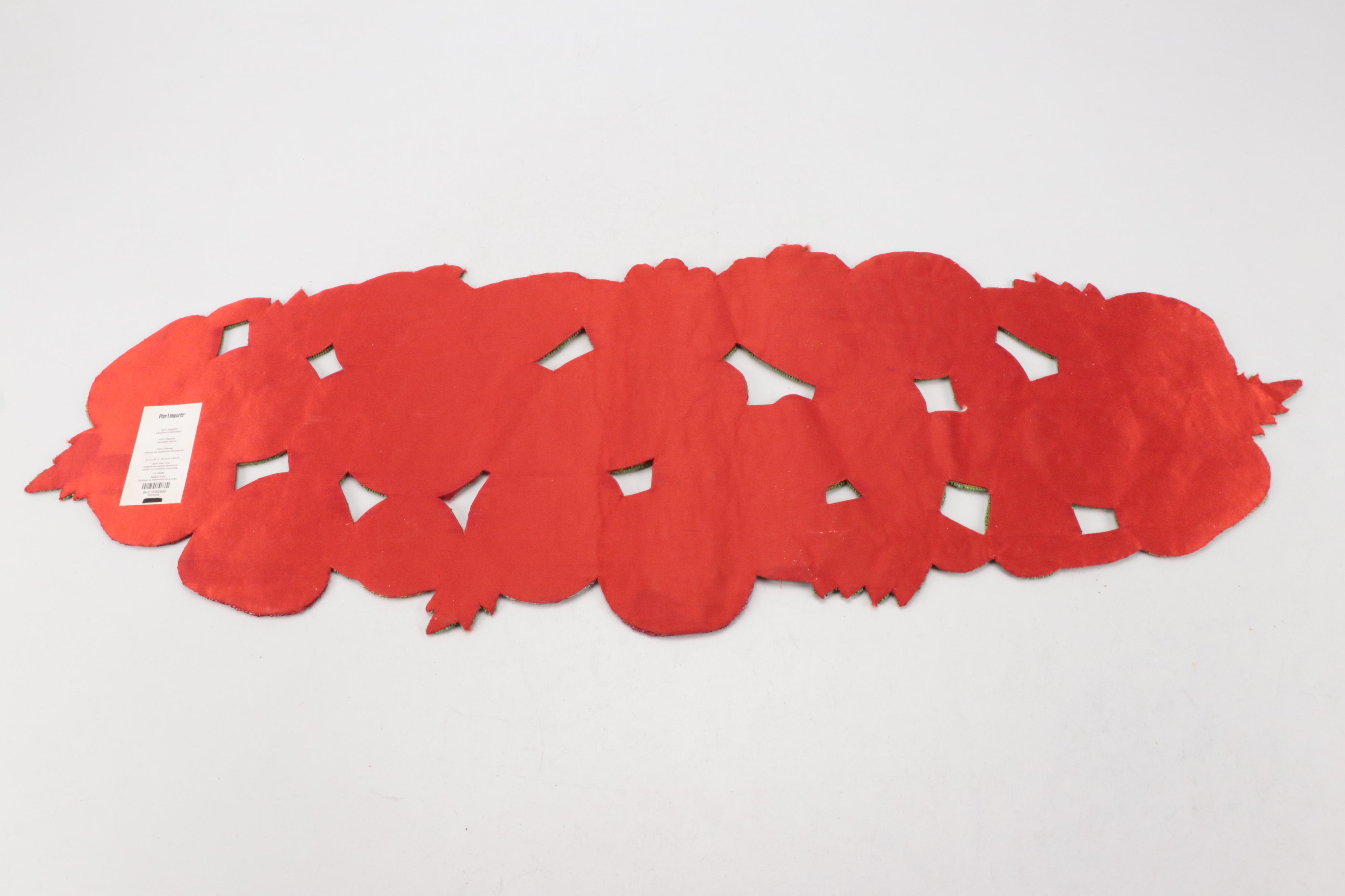 Pier 1 and Other Beaded Butterfly, Fruit, and Floral Table Runners EBTH