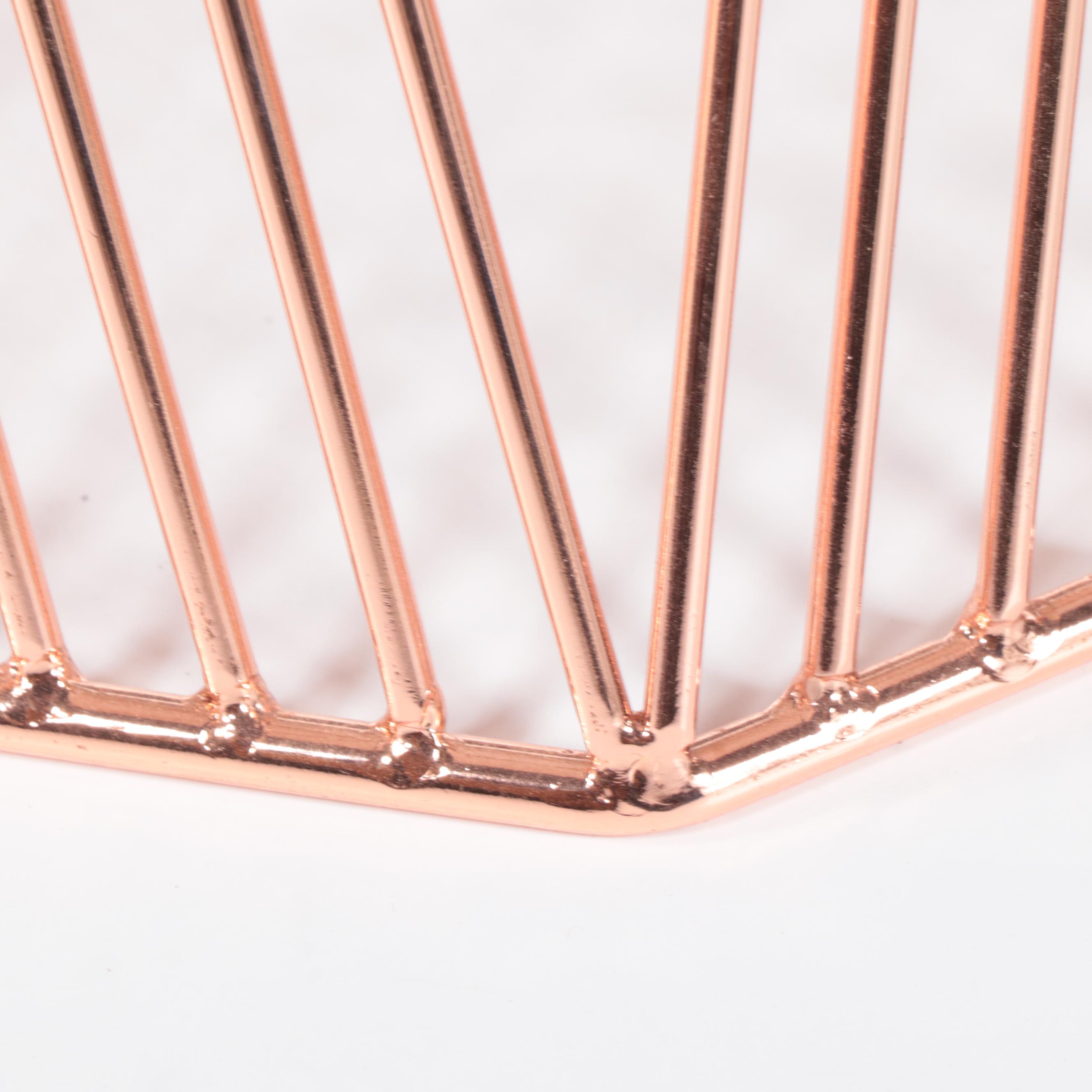 Bend Goods Switch Coppered Steel and White Leather Stool / Side Table