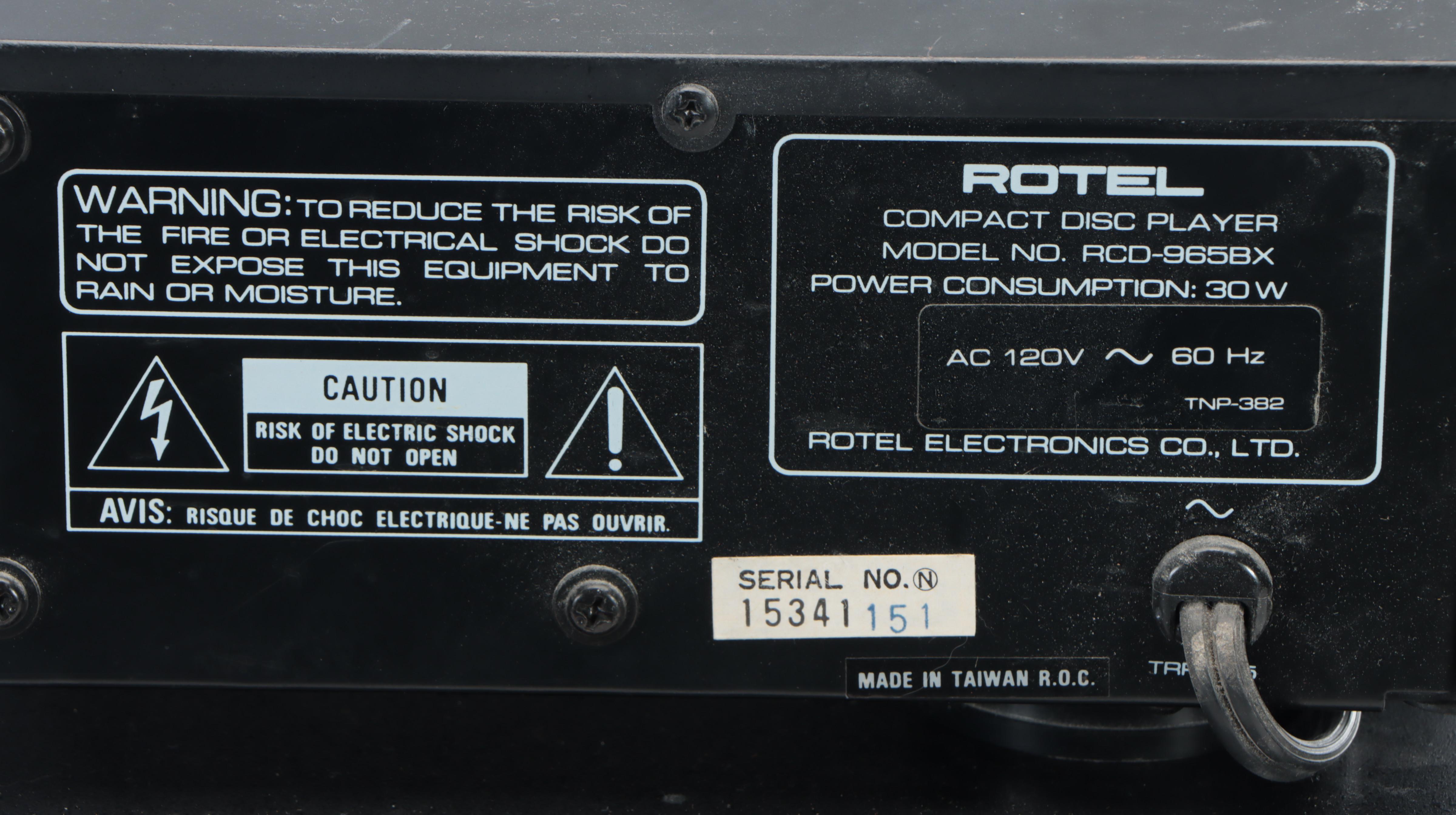 Denon Stereo Power Amp with Rotel Tuner Preamplifier and CD Player