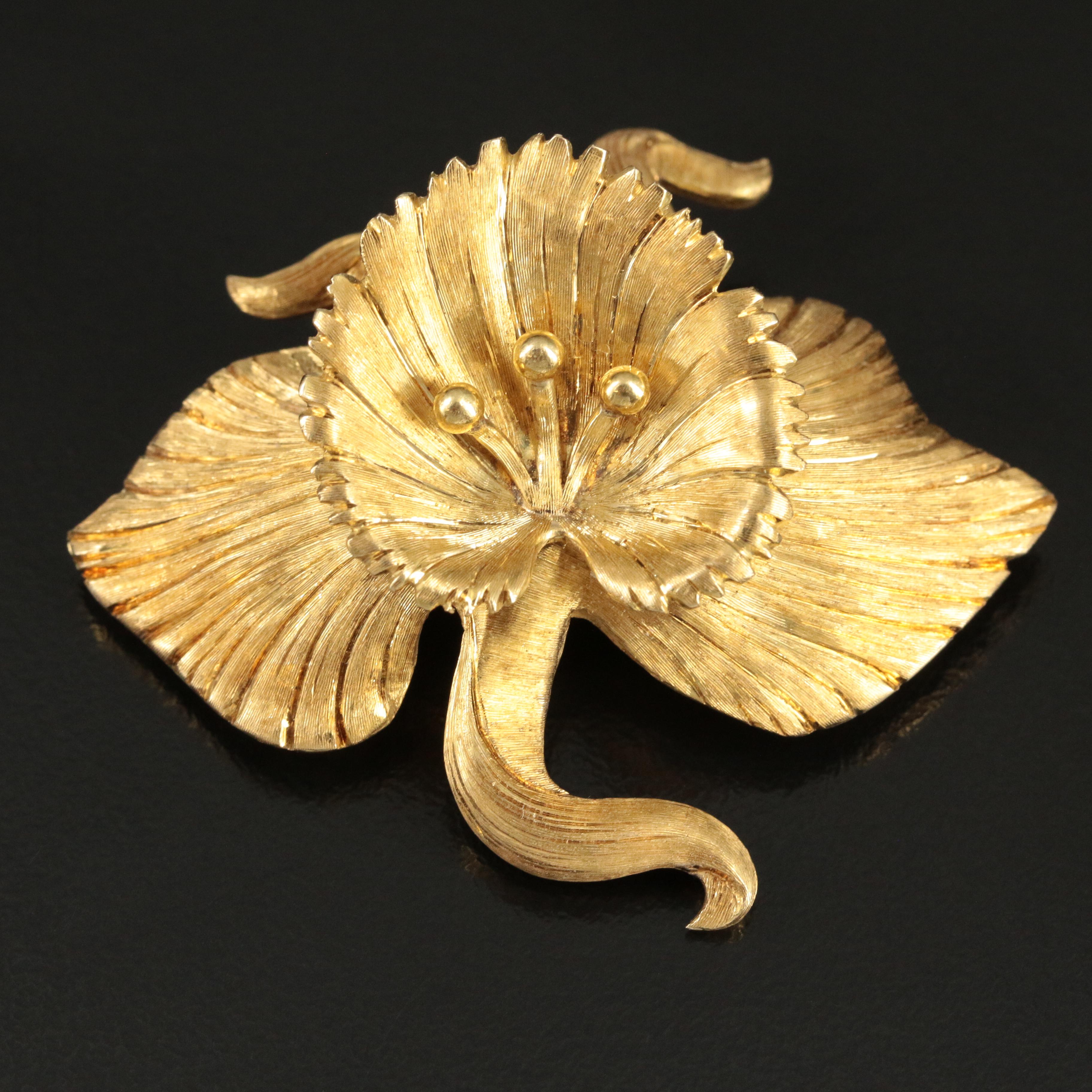 Tiffany & Co. 18K Water Lily Brooch
