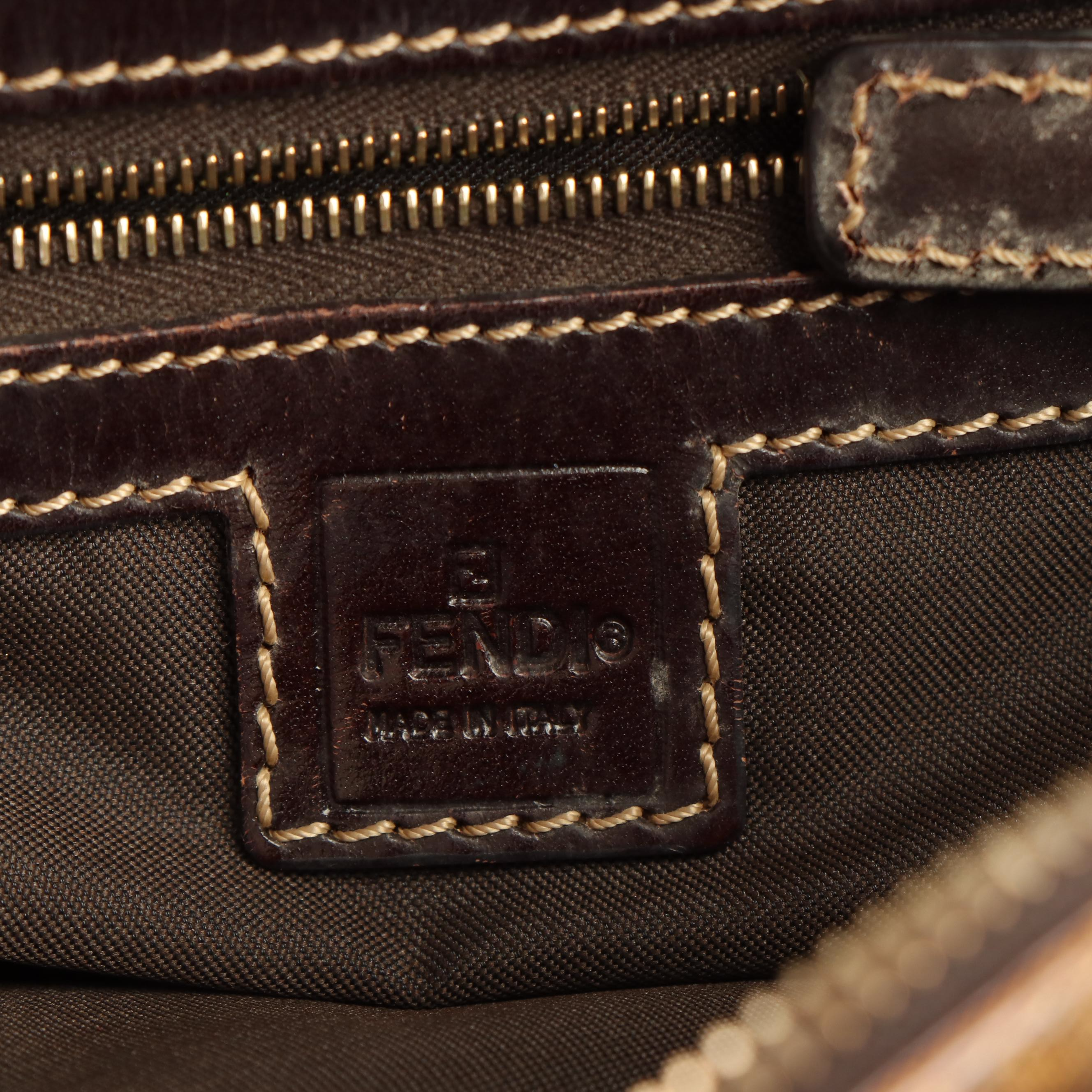 Fendi Zucca FF Monogram Hand Bag in Coated Canvas