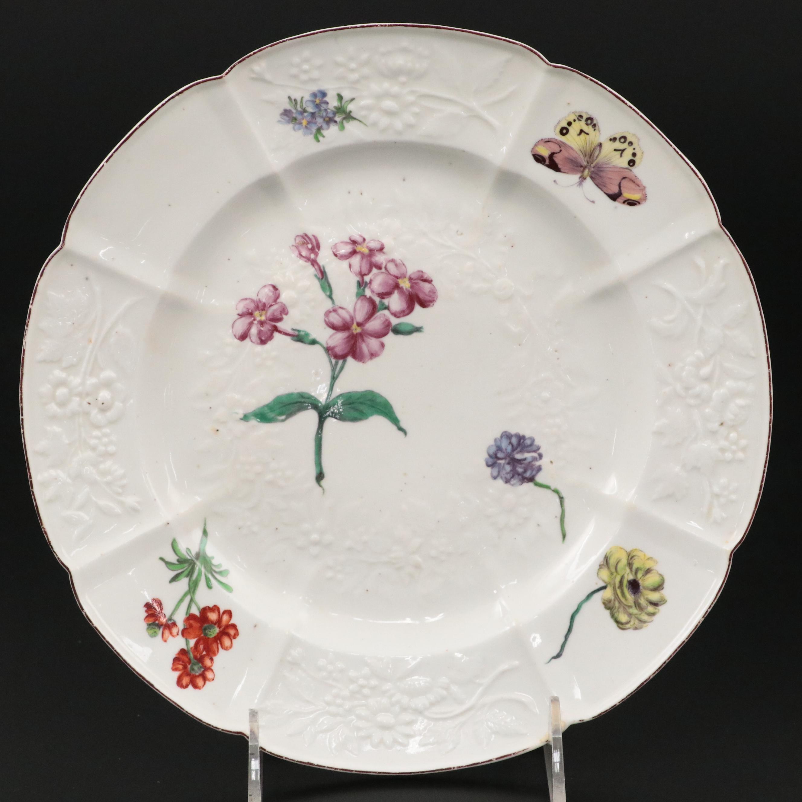 Meissen with Other European Porcelain Soup Plates and Luneville Style Leaf Dish
