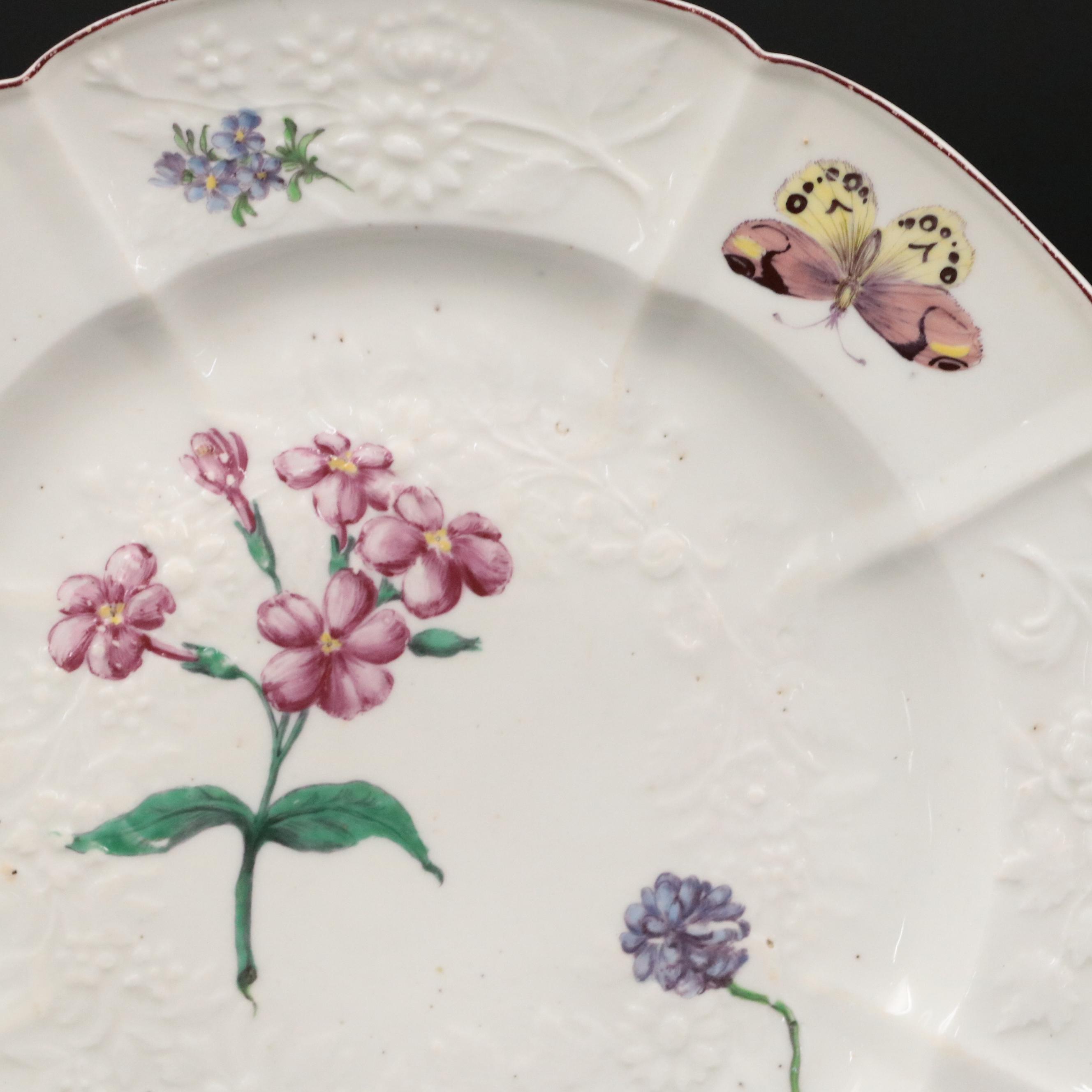 Meissen with Other European Porcelain Soup Plates and Luneville Style Leaf Dish