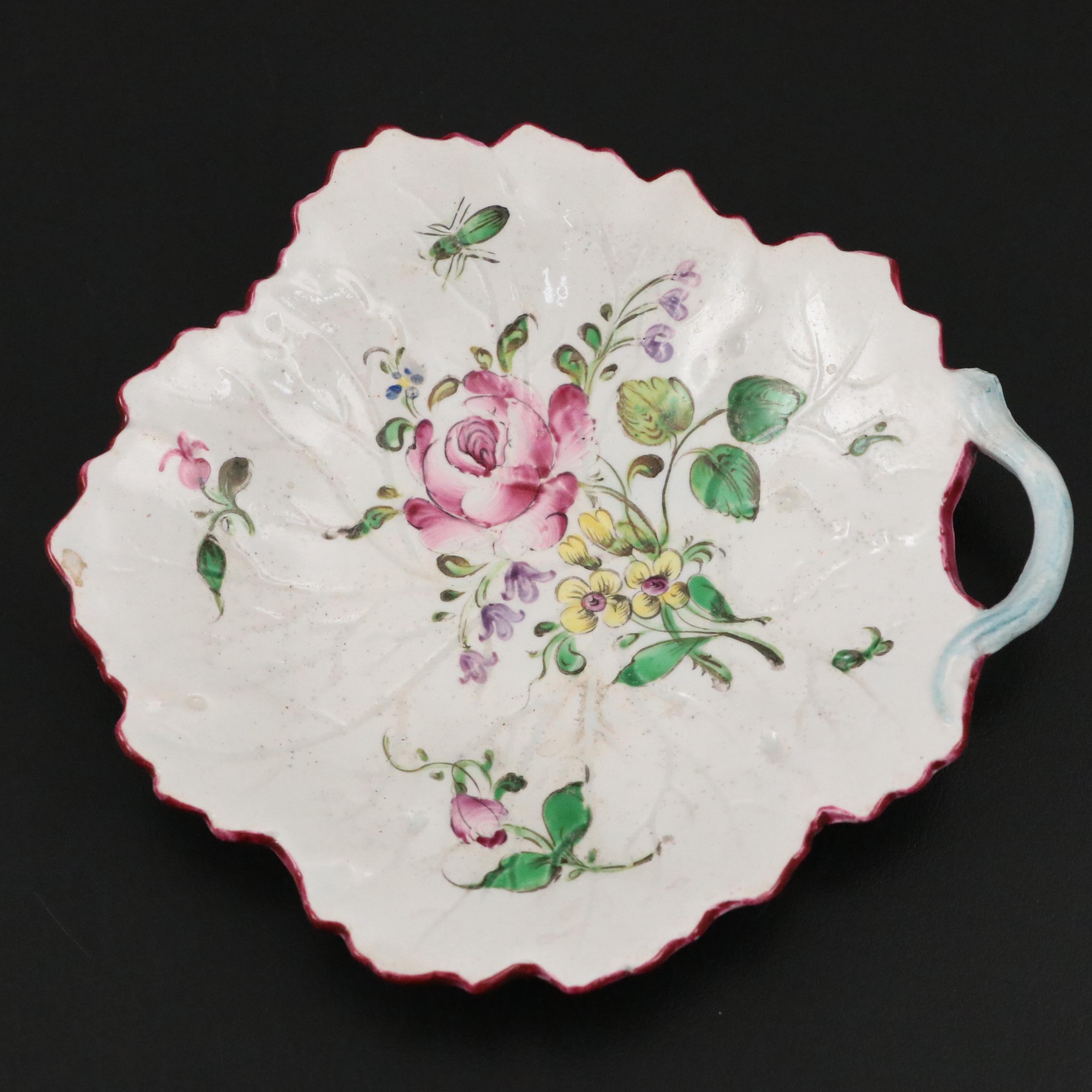 Meissen with Other European Porcelain Soup Plates and Luneville Style Leaf Dish