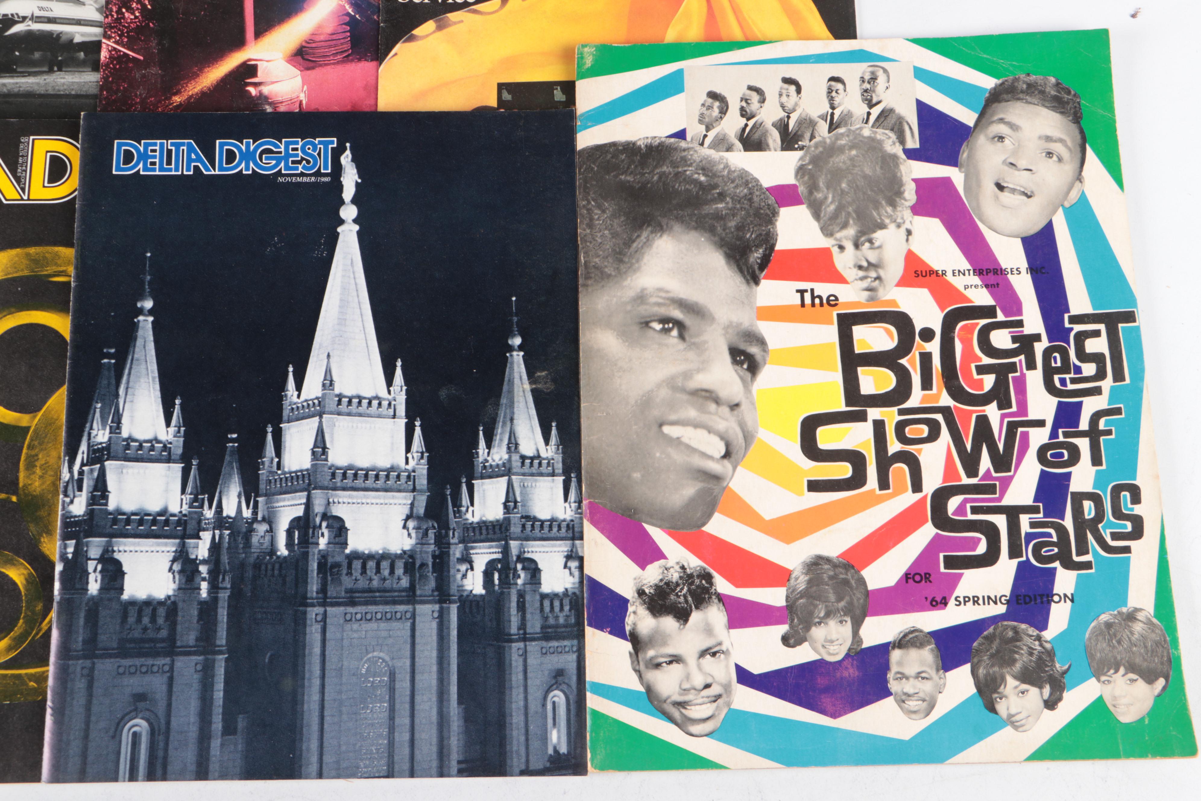 "News Digest," "Delta Digest," and "The Biggest Show Of Stars" Magazines