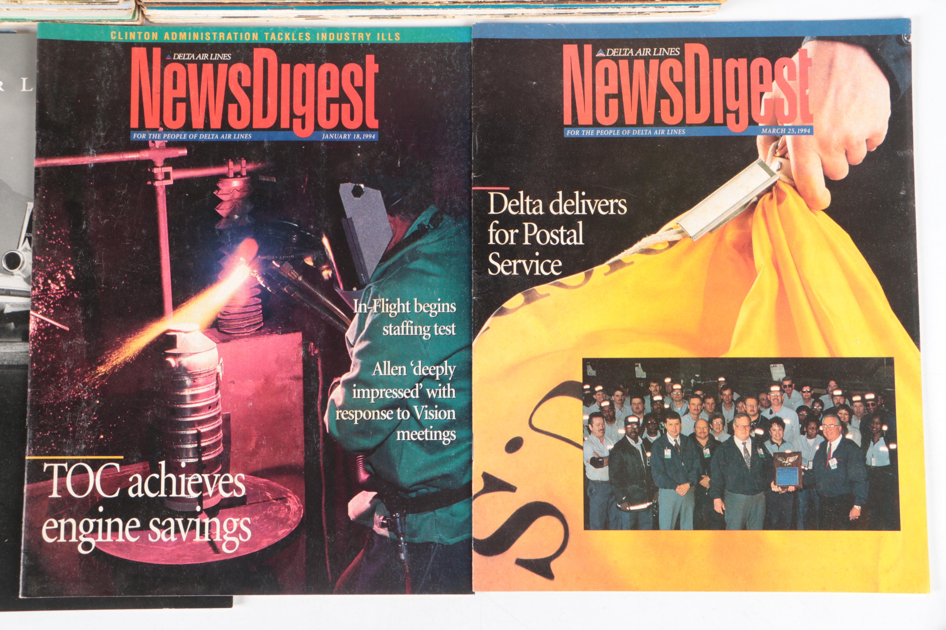"News Digest," "Delta Digest," and "The Biggest Show Of Stars" Magazines