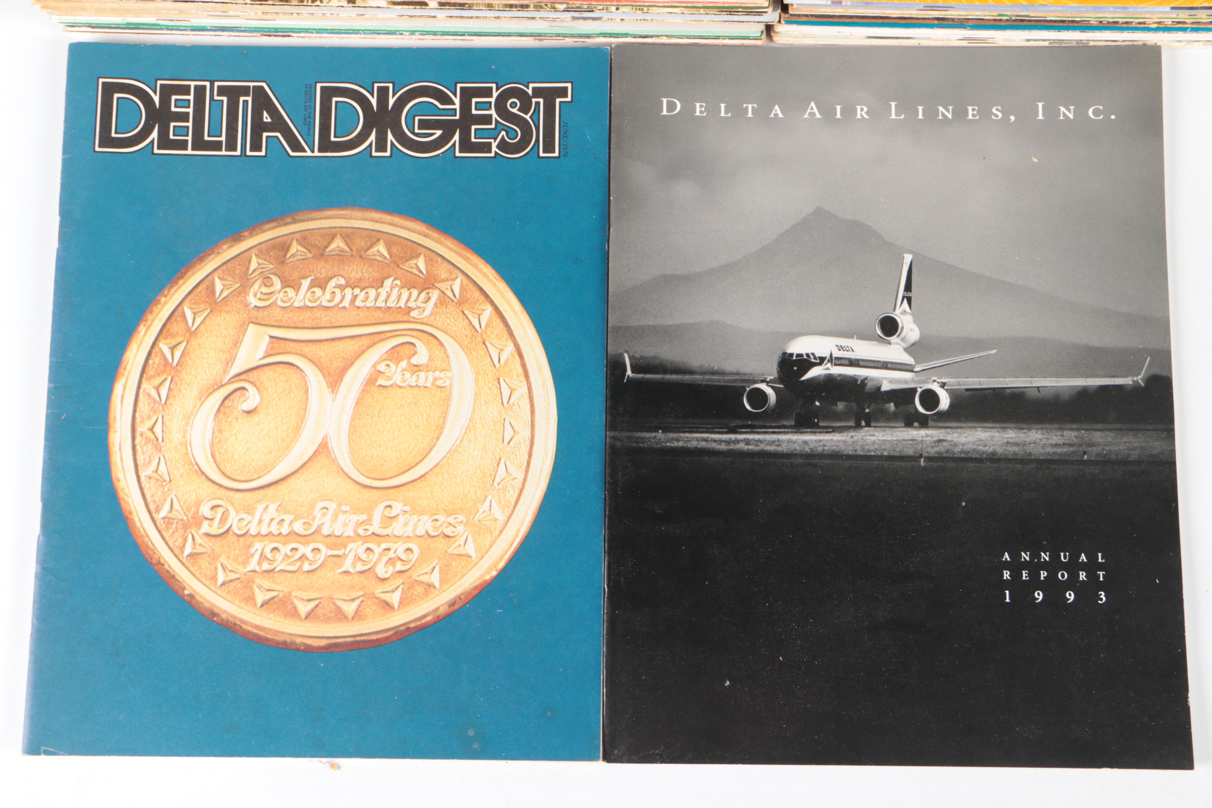 "News Digest," "Delta Digest," and "The Biggest Show Of Stars" Magazines