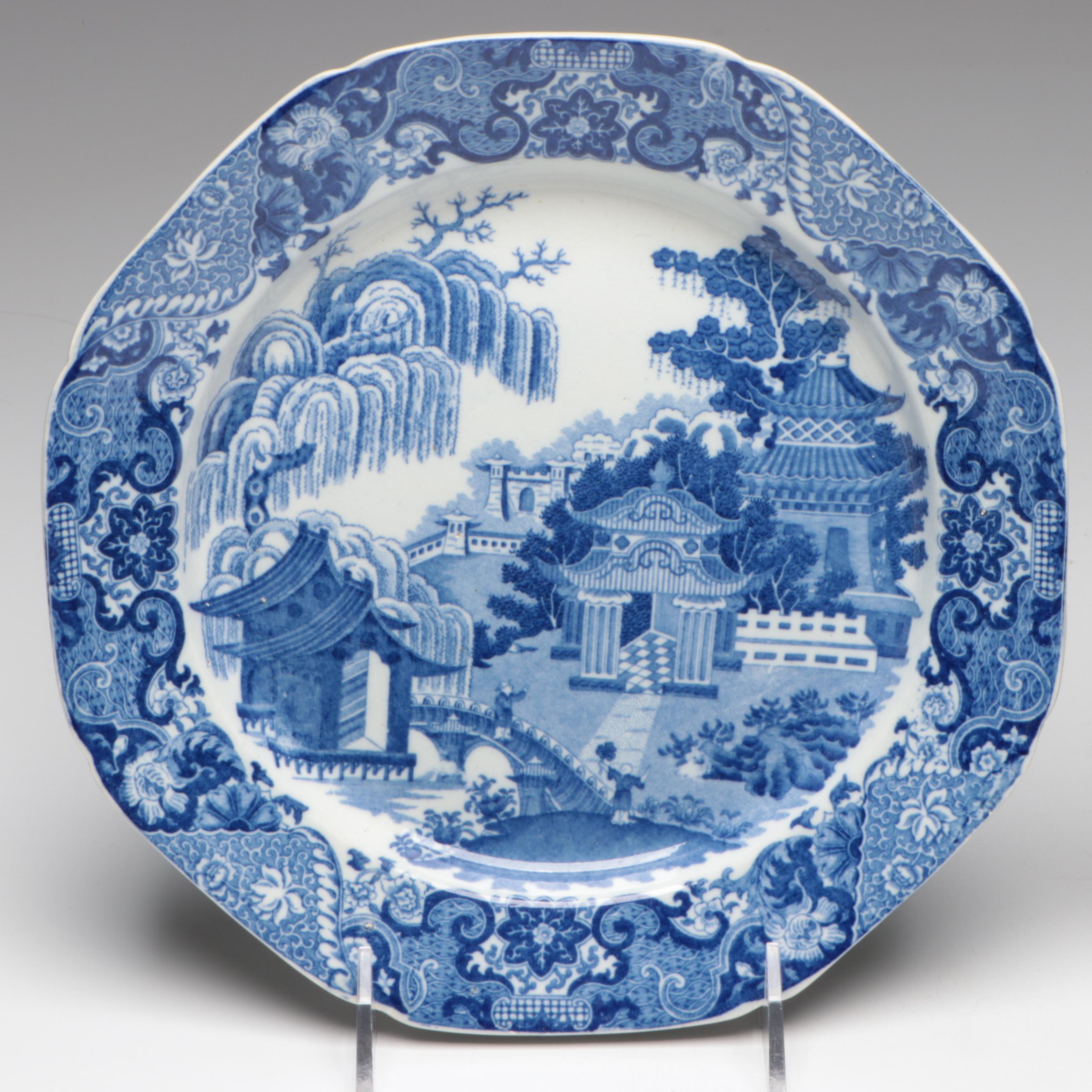 Spode Net Pattern with Other English Pearlware Tableware, Early 19th Century