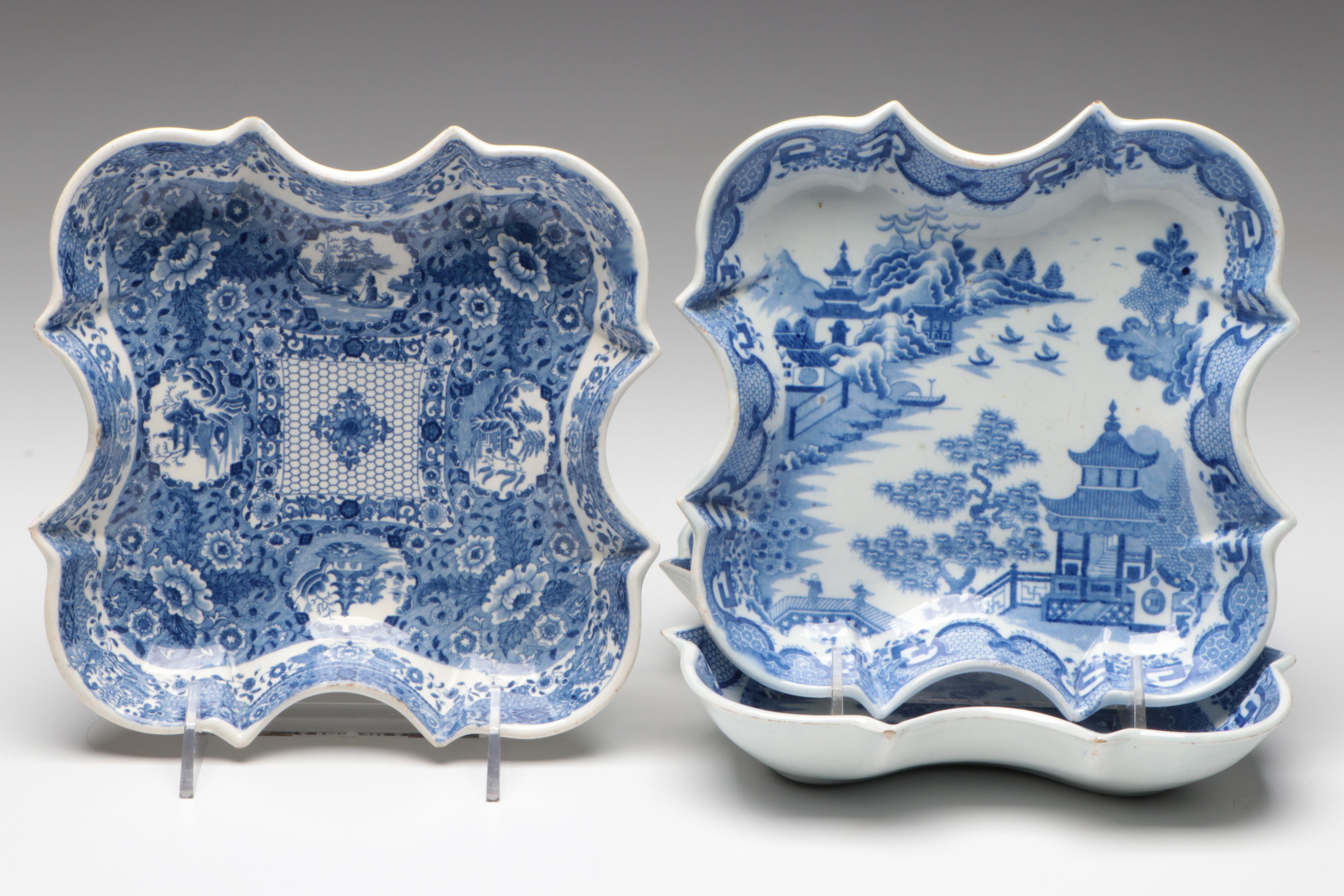 Spode Net Pattern with Other English Pearlware Tableware, Early 19th Century