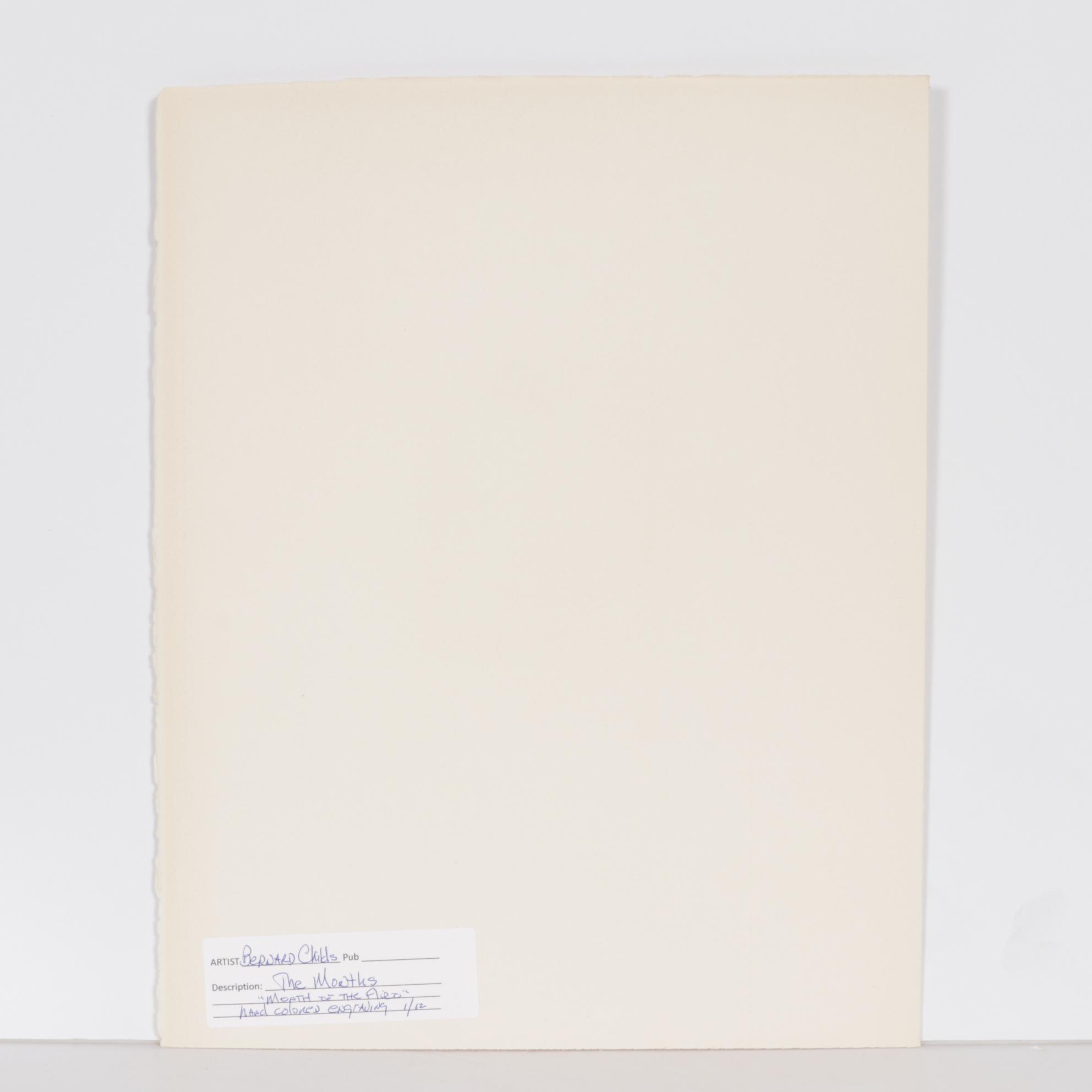 Bernard Childs Embossed Hand-Colored Etching "Month Of The Flies," 1960