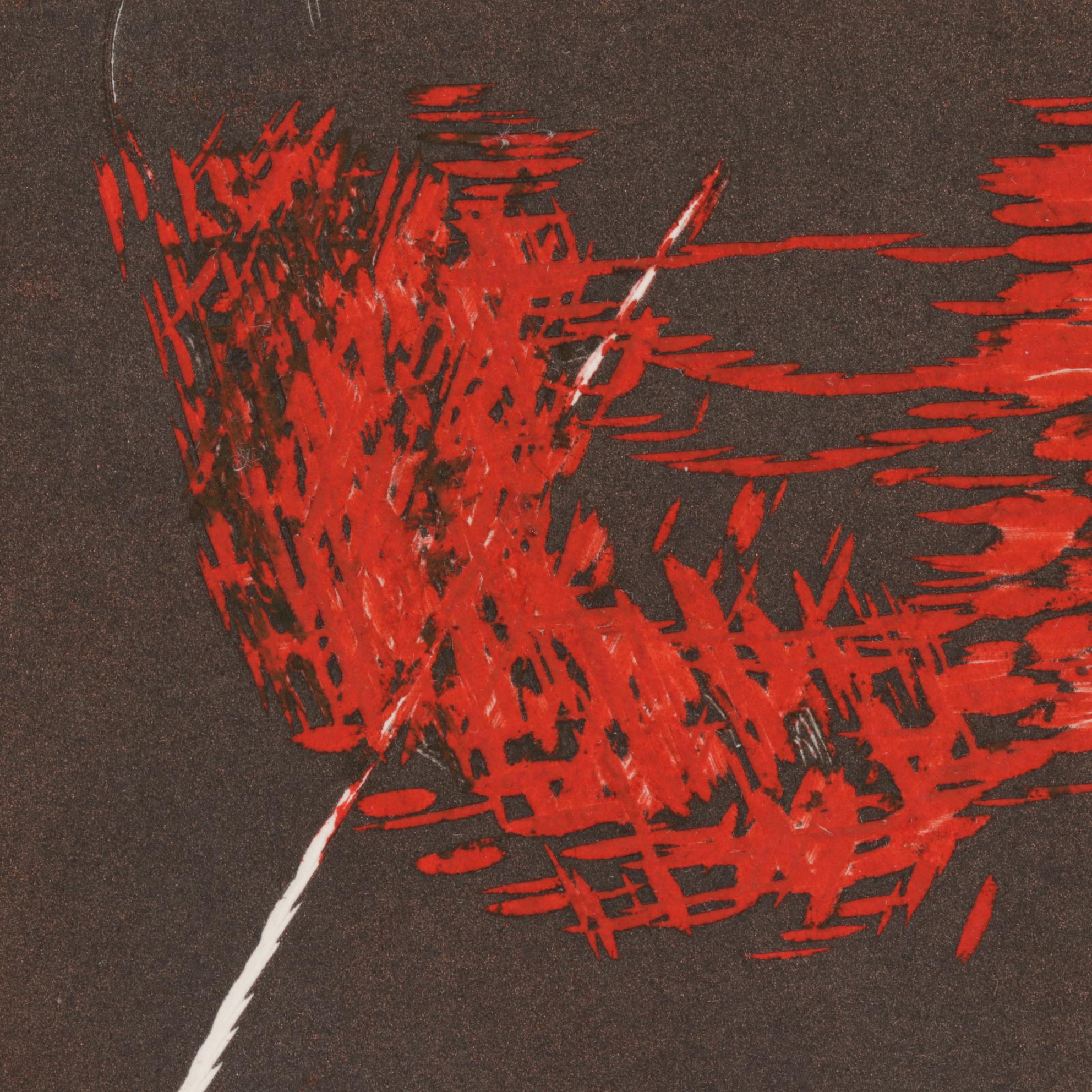 Bernard Childs Embossed Hand-Colored Etching "Month Of Hazard," 1960