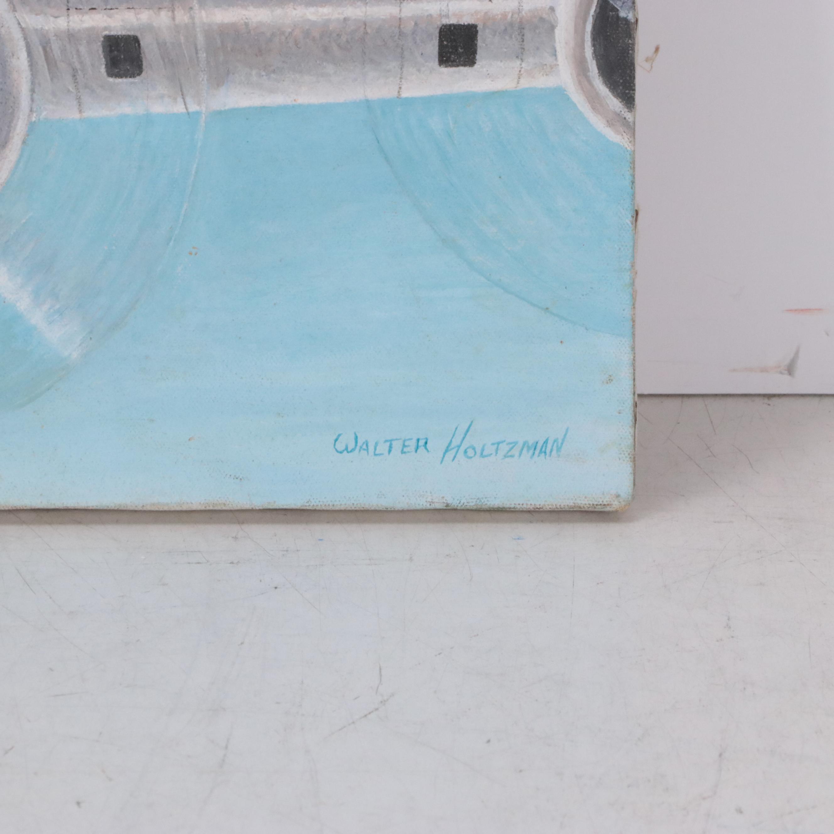 Walter Holtzman Oil Painting of B-17 Flying Fortress Bombers