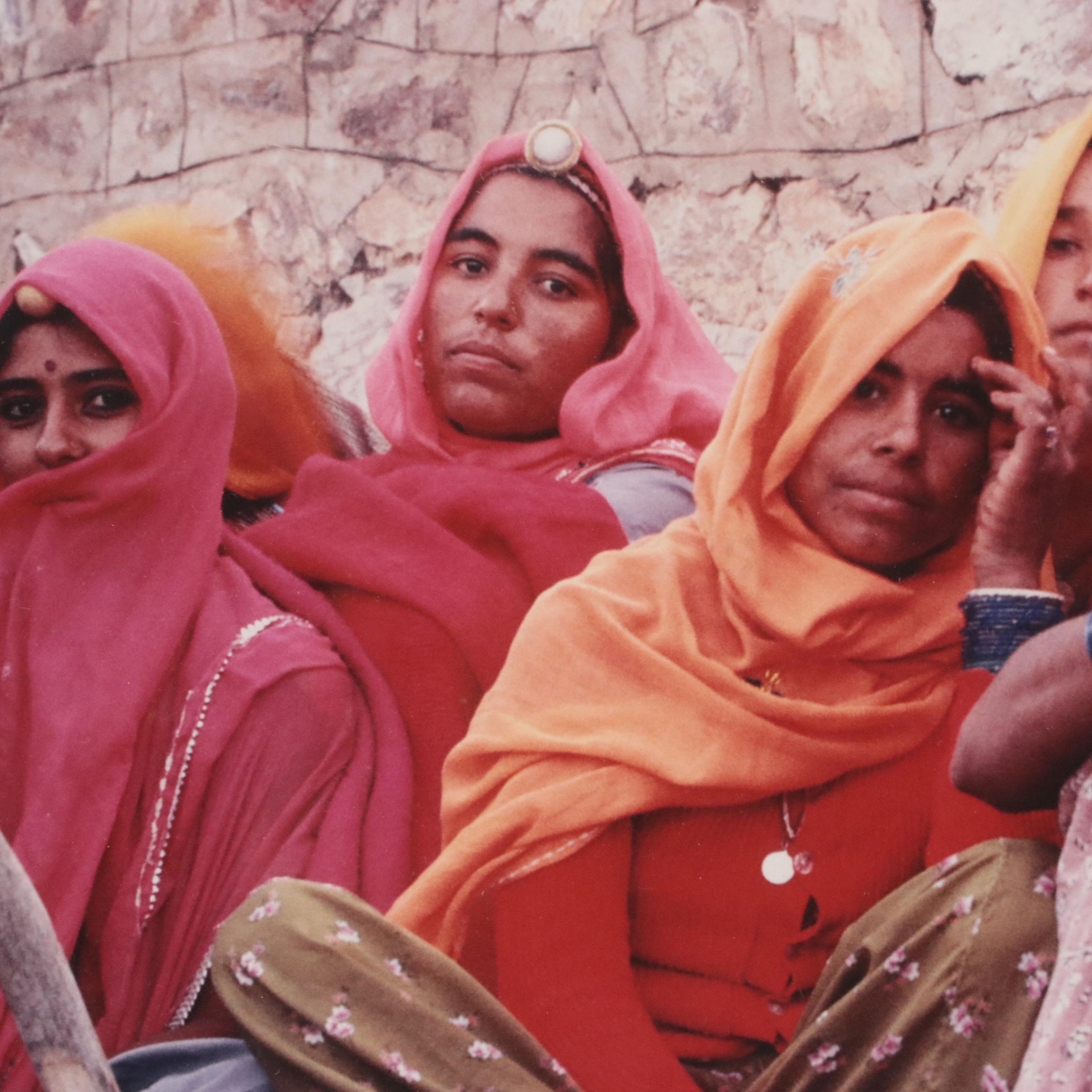 Chromogenic Color Photograph of Group Portrait of Indian Women