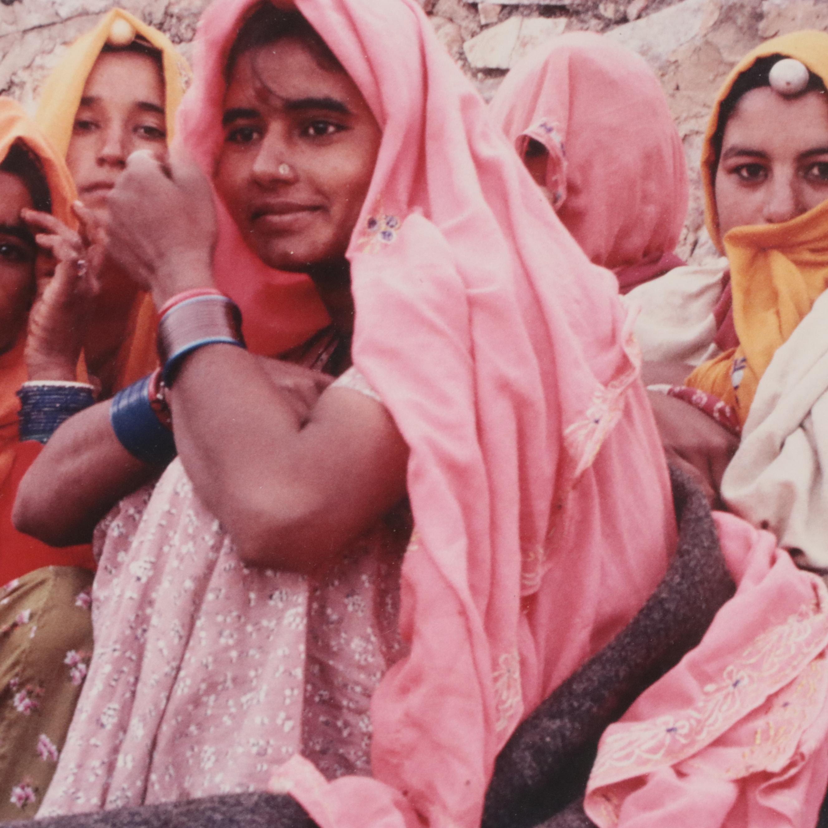 Chromogenic Color Photograph of Group Portrait of Indian Women
