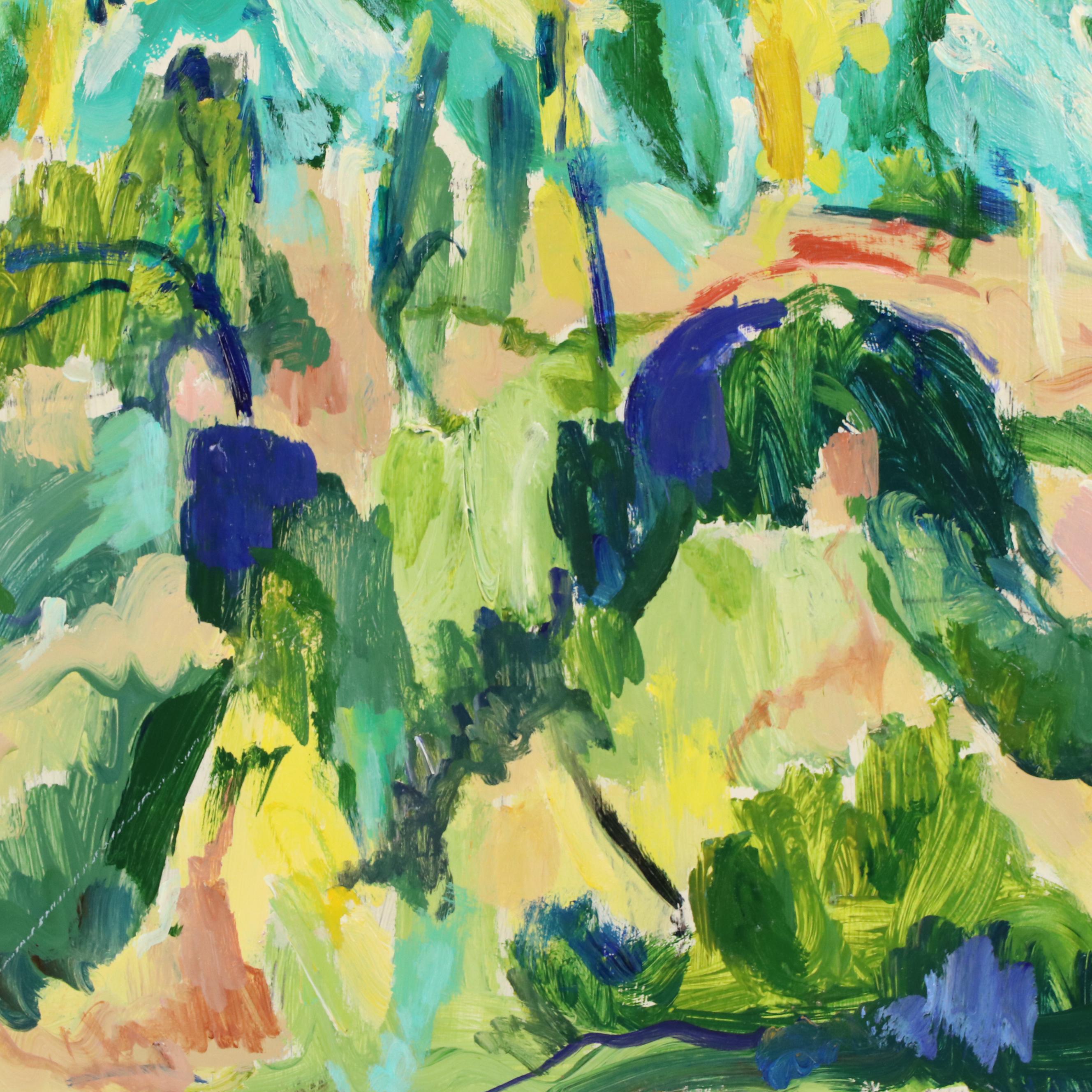 Gwen Doppler Acrylic Painting "Purple Sky," 1994