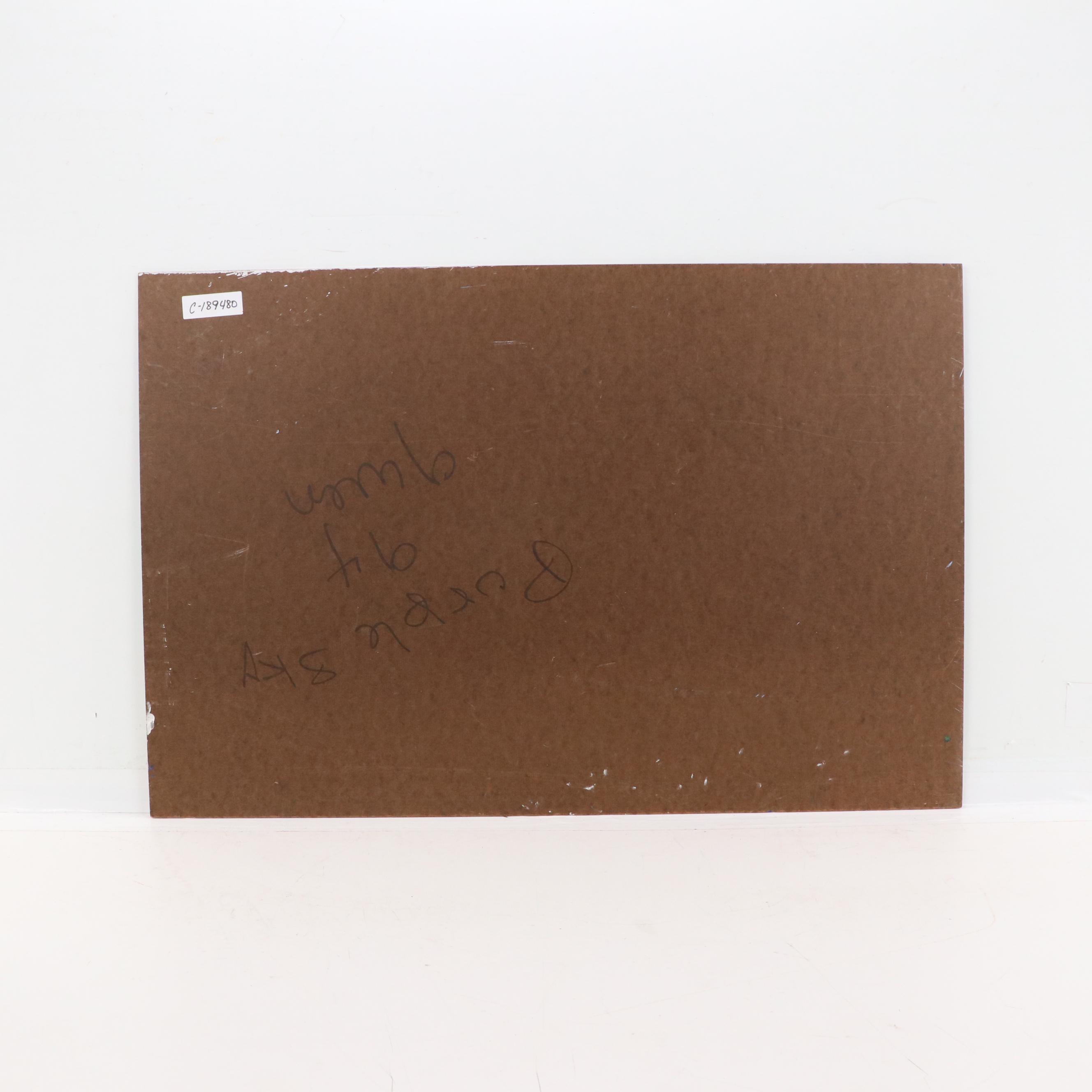 Gwen Doppler Acrylic Painting "Purple Sky," 1994