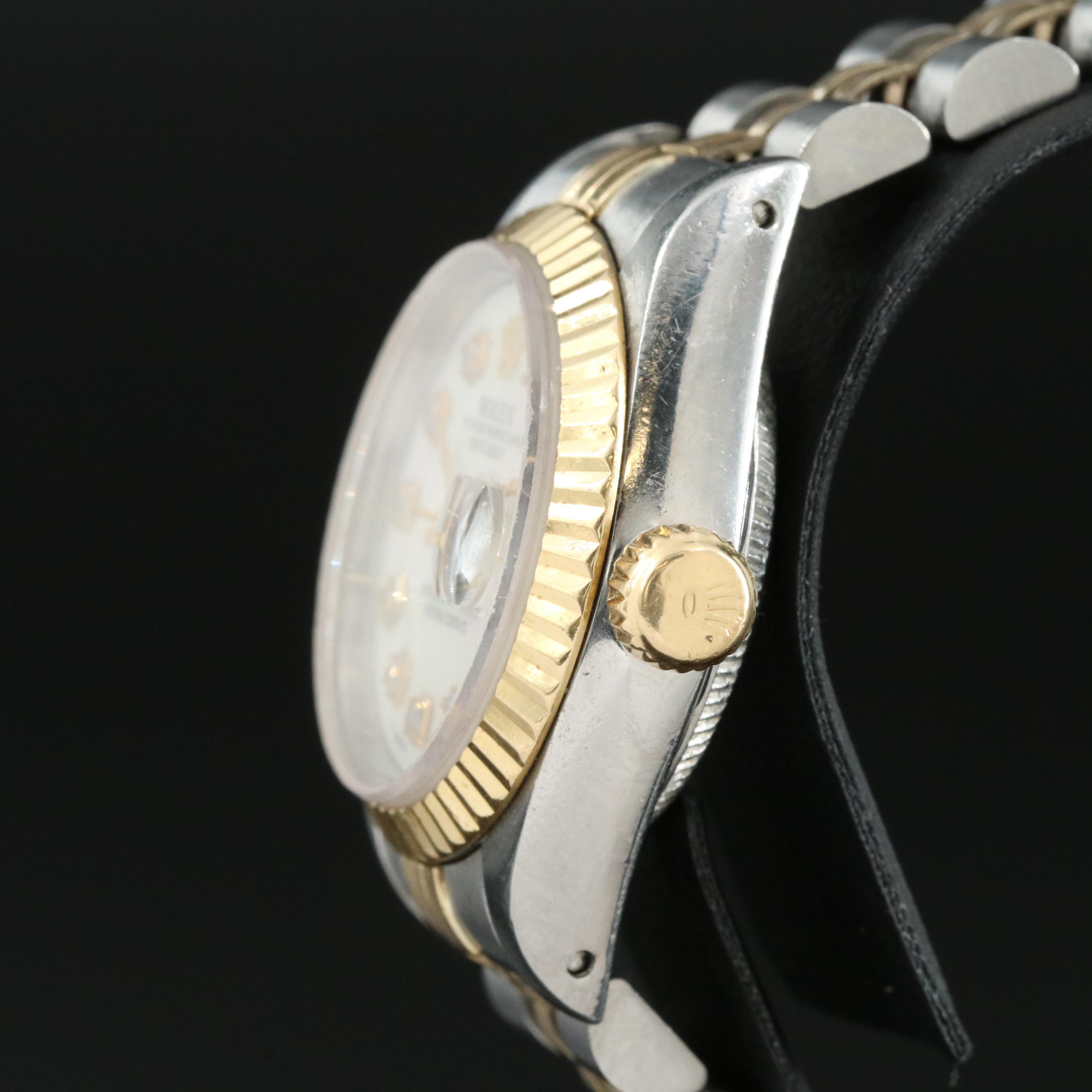 1989 Rolex Custom Diamond Dial Oyster Perpetual Datejust Automatic Watch